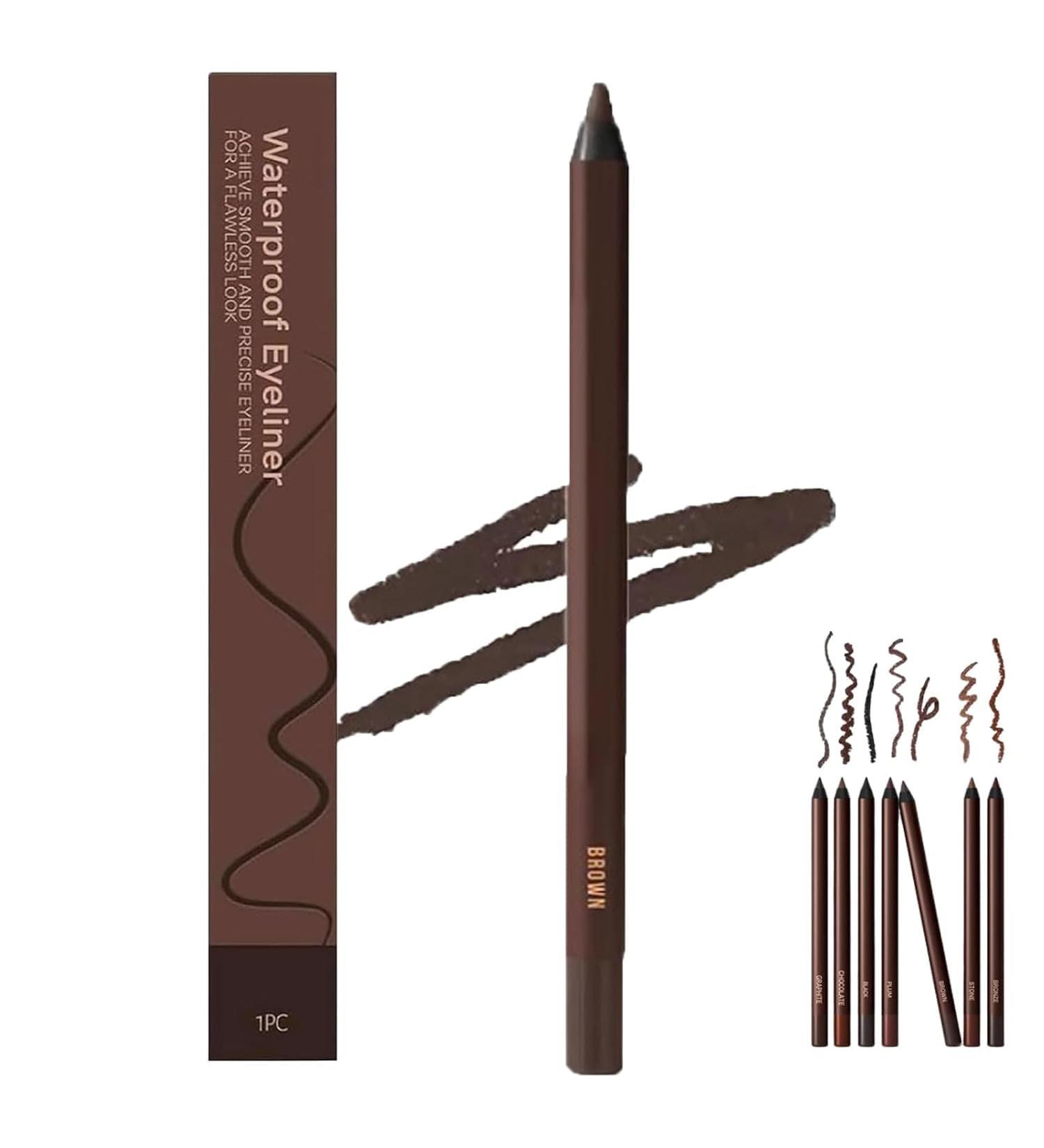 Eyeliner waterproof 24h eyeliner prune double embout longue tenue lisse hautement pigment facile appliquer id al pour un usage quotidien Brown - Buy Online on GoSupps.com