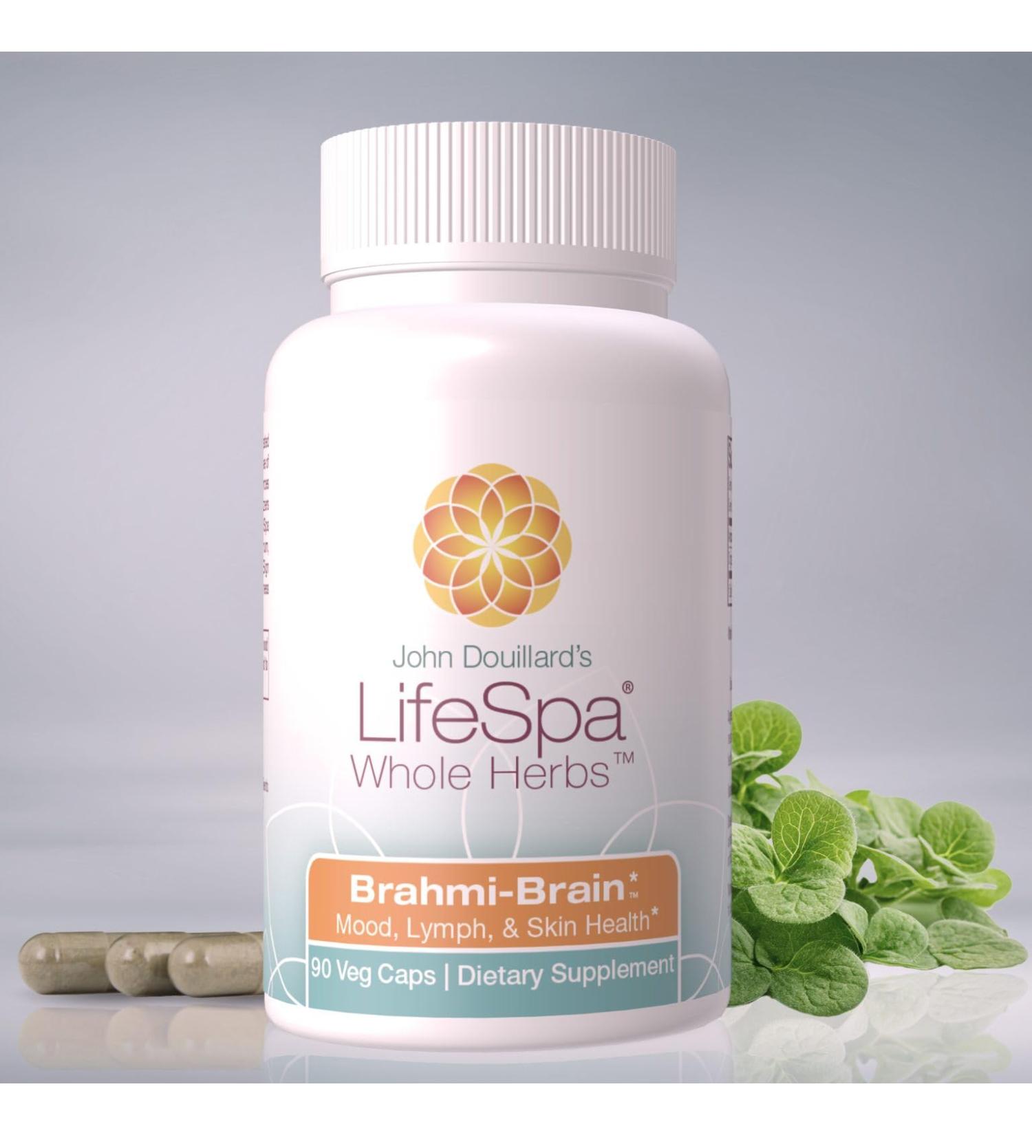 LifeSpa Whole Herbs Brahmi Brain Capsules | Supports Brain Function and Mental Focus | Gotu Kola Supports Brain Lymph & Skin Health | 90 Capsules 500mg - Buy Online on GoSupps.com