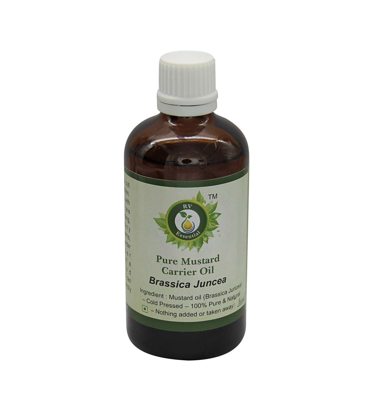 RV Essential Pure Mustard Carrier Oil 50ml - 100% Natural Cold Pressed Brassica Juncea - Buy Online on GoSupps.com