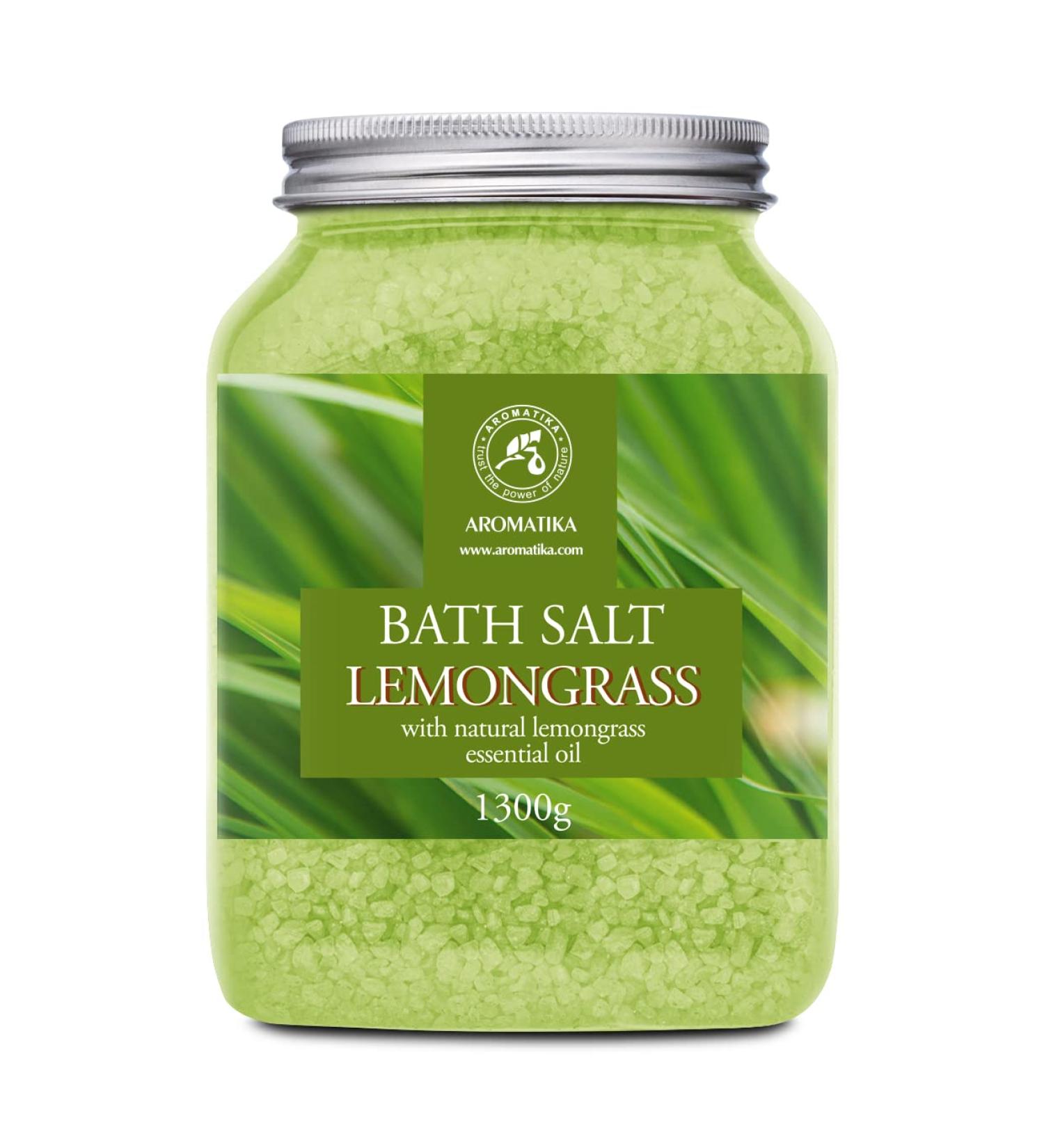 Lemongrass Bath Salts 46 Oz (1300g) - Sea Salt for Good Sleep & Relaxation - Aromatherapy Spa - Body Care & Beauty - Buy Online on GoSupps.com