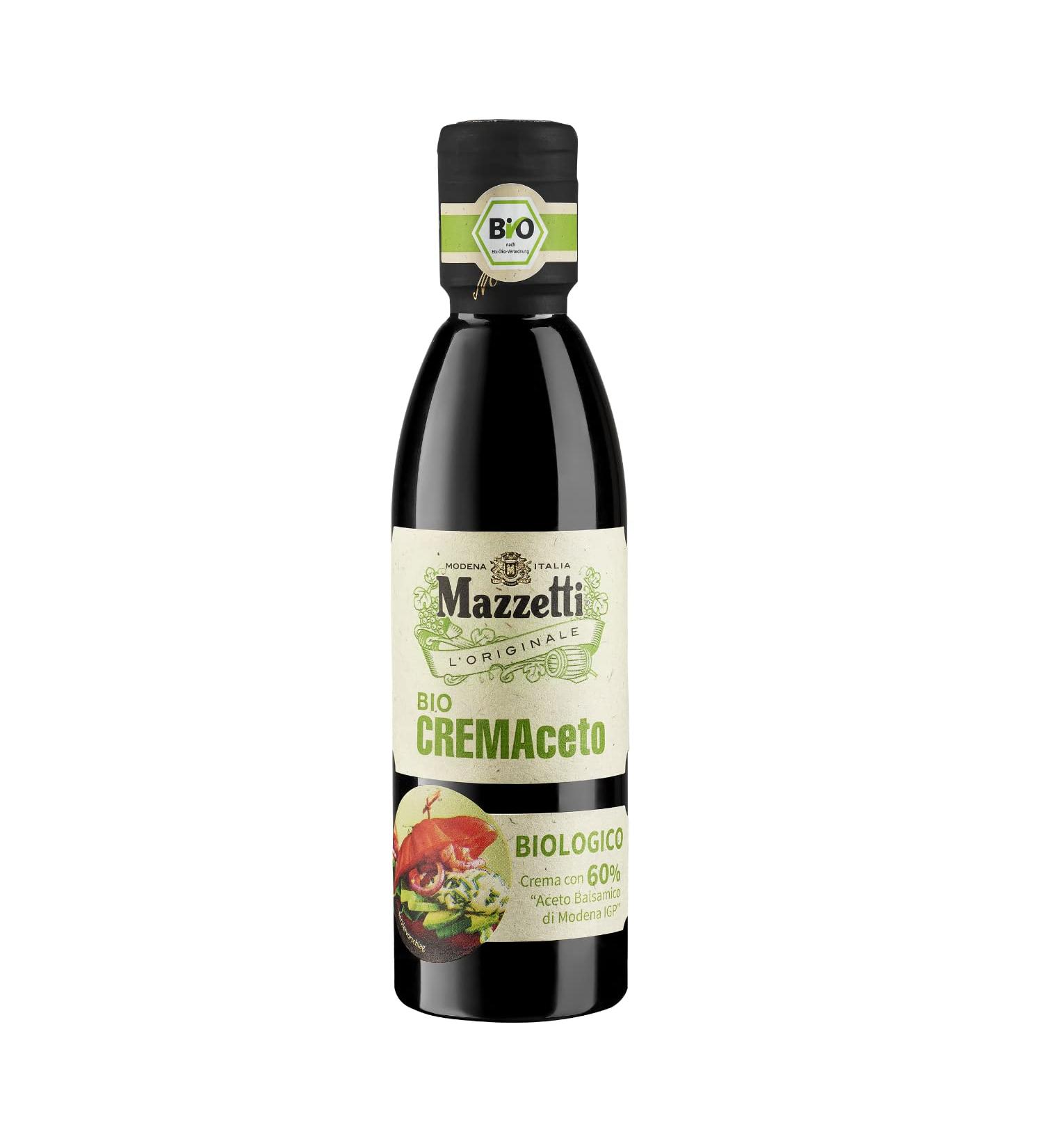 Mazzetti ORGANIC CREMAceto 60% Organic Aceto Balsamico di Modena The Italian Art of Dressing 250 ml CREMACETO ORGANIC 250 ml (1 pack)