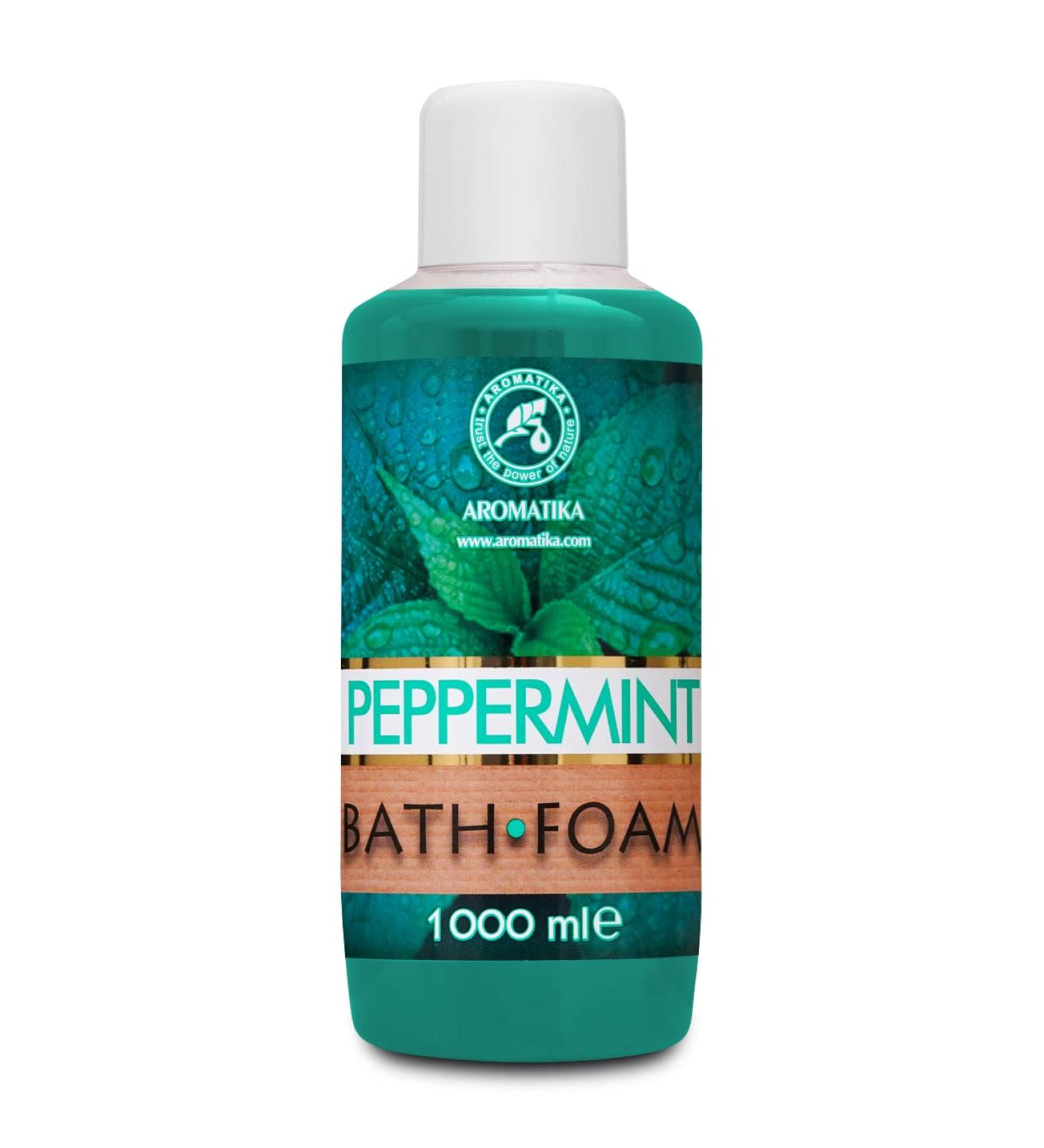 Relaxing Bathing Foam with Essential Peppermint Oil 1000ml | Wellness Aromatherapy & Spa Experience for Good Sleep and Body Care - Buy Online on GoSupps.com