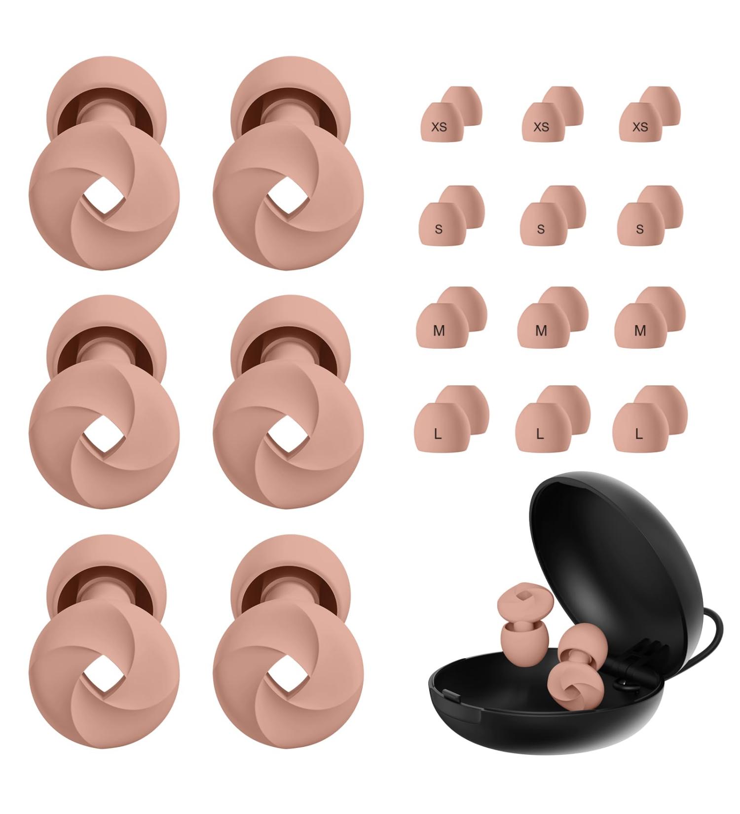 3 Pairs Reusable Ear Plugs for Sleeping | Soft Silicone Noise Cancelling Earplugs - 24dB-33dB - Perfect for Sleep Work Study Snoring Concert & Swimming - Buy Online on GoSupps.com