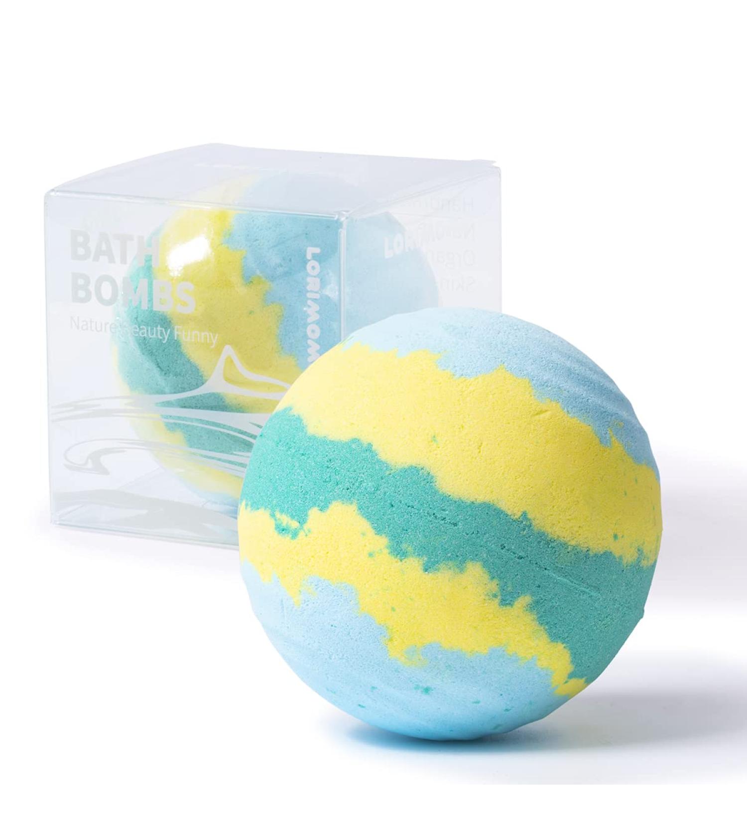 LORIMOMO 7 Oz Handmade Bath Bombs for Women with Natural Essential Oils | Relaxing Bubble Bath SPA Gift for Her - Buy Online on GoSupps.com