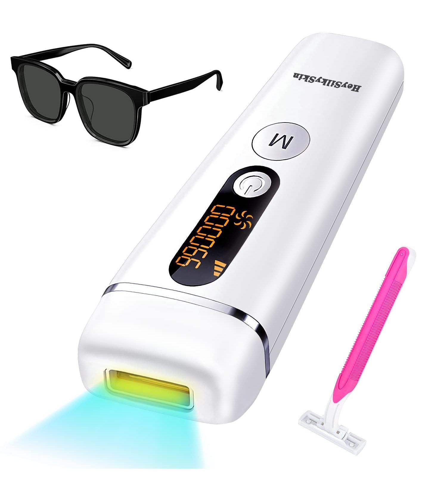 HeySilkySkin IPL Hair Removal Laser for Body & Face - Permanent Hair Removal at-Home - Upgraded to 999,999 Flashes - Buy Online on GoSupps.com