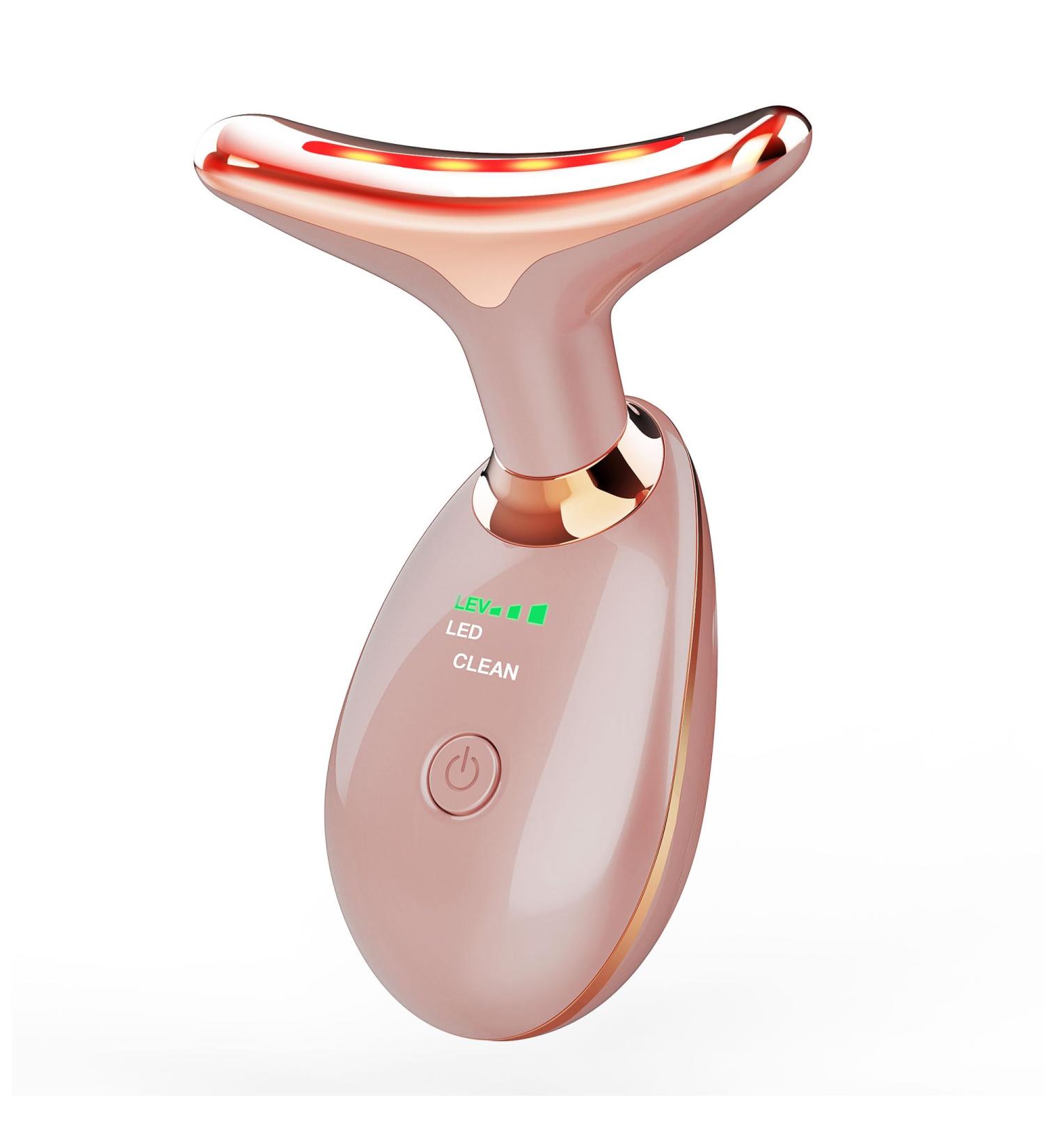 7-in-1 Deplux Face & Neck Massager - Portable Rose Gold Skin Care Tool for Daily Routine | International Shipping Available - Buy Online on GoSupps.com