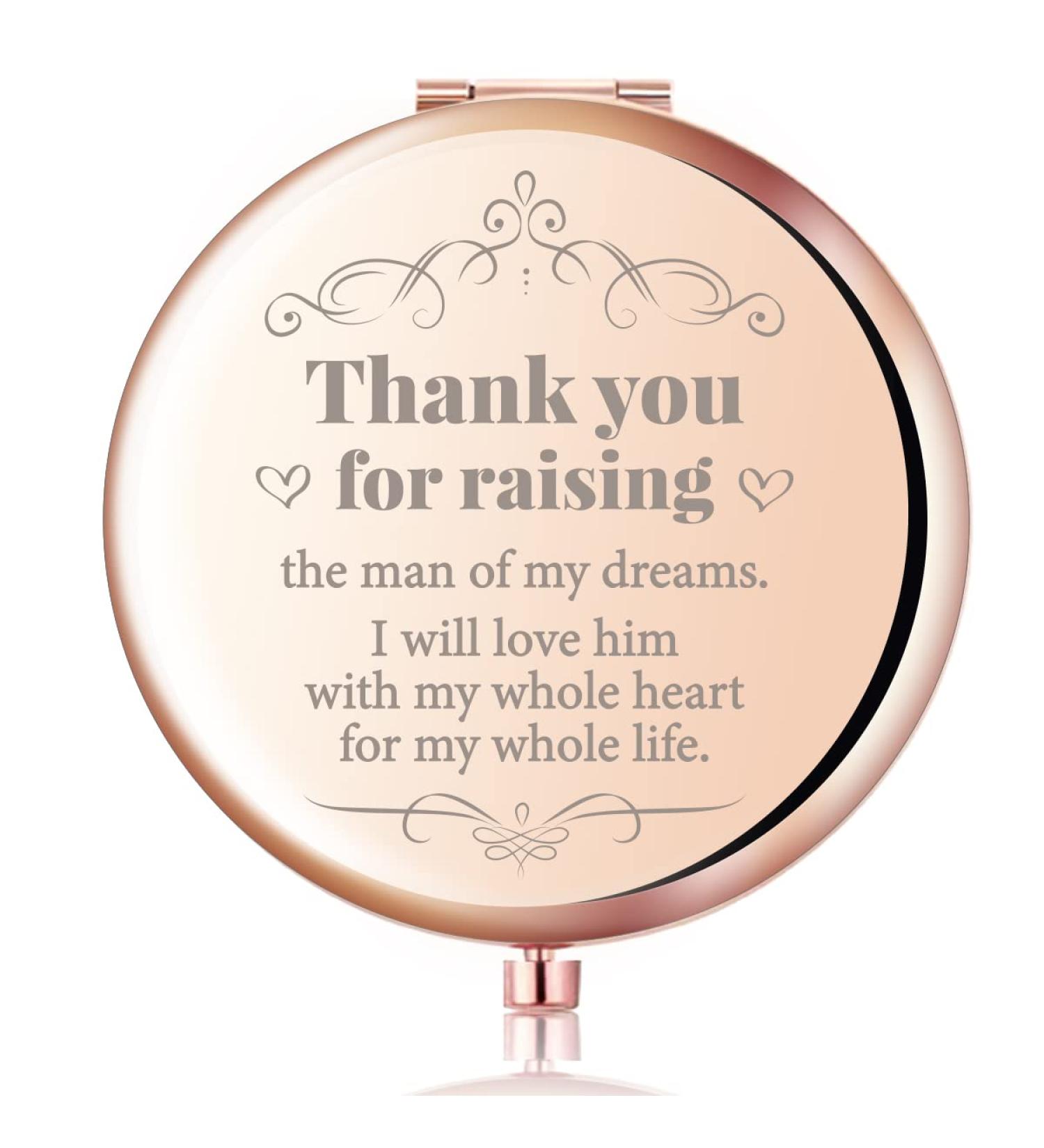 Mother of the Groom Compact Mirror - Rose Gold Keepsake Gift for Wedding - Unique Mother's Day/Birthday Gift from Bride - Buy Online on GoSupps.com