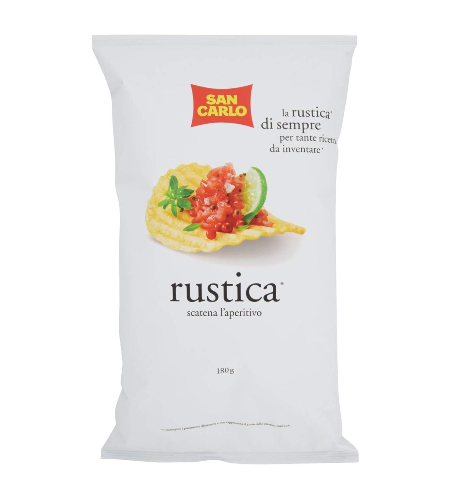 SAN CARLO 14 bags of SAN CARLO RUSTIC BAR CLASSICA potatoes plus GUSTO CRUNCHY 190 g