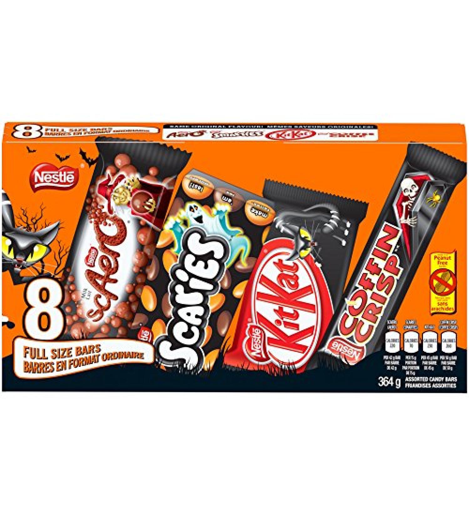 NESTL Full-Sized Halloween Assorted Chocolate & Candy - KITKAT COFFIN CRISP SCAERO SCARIES - 364g (Pack of 8 Bars) Smarties and Scaries Packaging May Vary - Buy Online on GoSupps.com