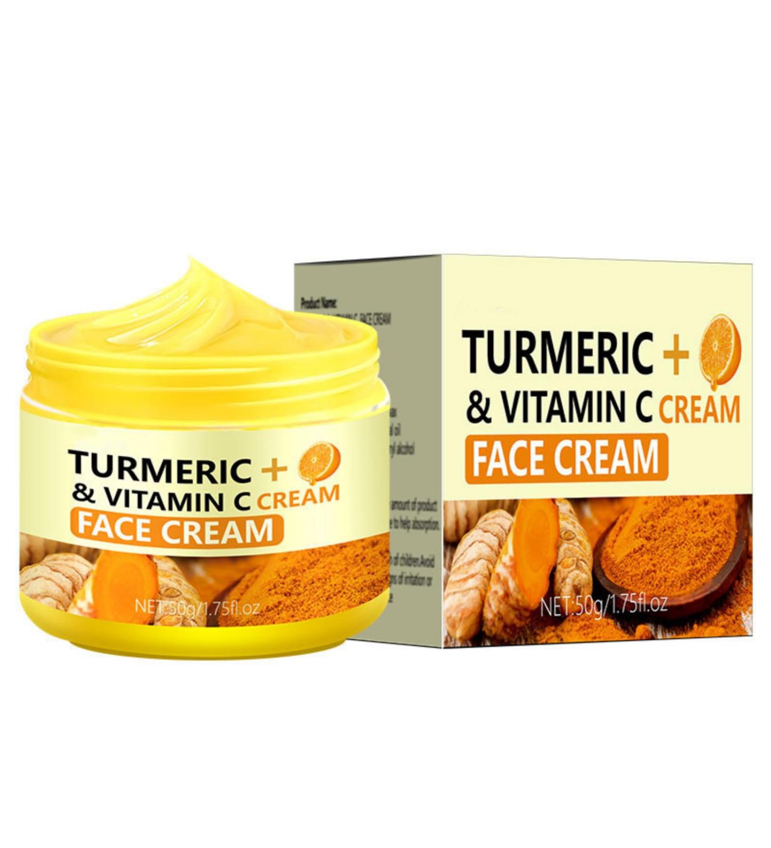 Turmeric Face Cream - Anti Aging Face Cream - Moisturiser Face Women - Dark Spot Remover for Face - Mild Turmeric Ingredients - Deeply Nourishes Skin - Skin Lightening Cream - Leaves Skin Glowing - Buy Online on GoSupps.com