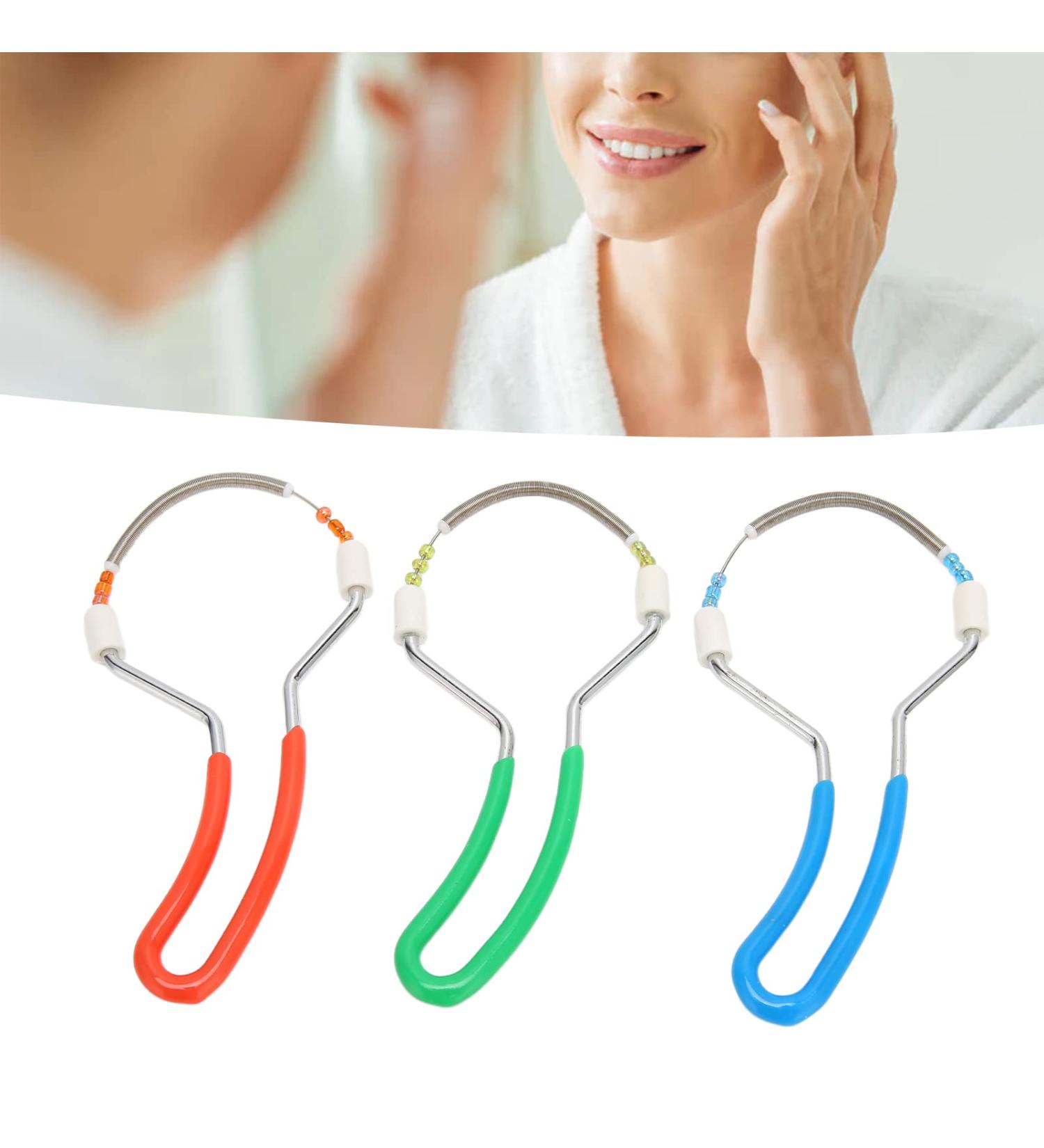 3pcs Spring Facial Hair Remover Set for Women - Handheld Epilator Tools for Face, Eyebrow, Lip, Chin, Cheeks, Neck Hair Removal - Buy Online on GoSupps.com