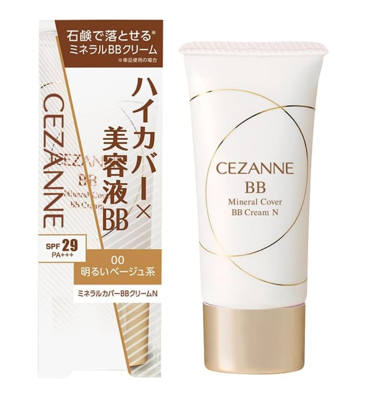 CEZANNE Mineral Cover BB Cream N 00 - Fond de teint s rum couverture lev e - Beige clair - 30 g - Finition semi-mate - Imperm able - Lavable au savon