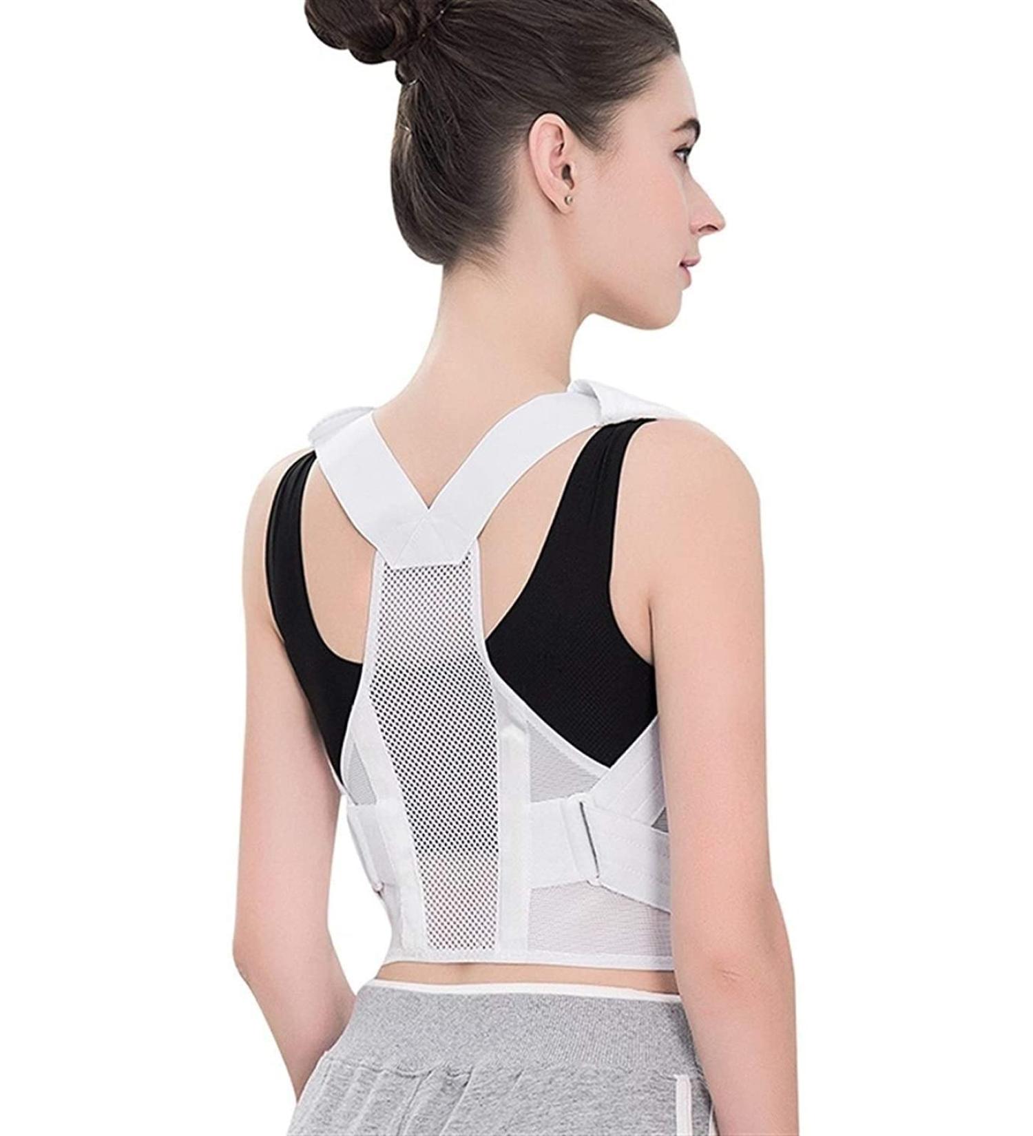 Posture Back Corrector Clavicle Spine Back Shoulder Support Belt Back Pain Relief Posture Correction Prevents Slouching Uni (Color : Black Size : L) (Black L) (White XSmall) - Buy Online on GoSupps.com
