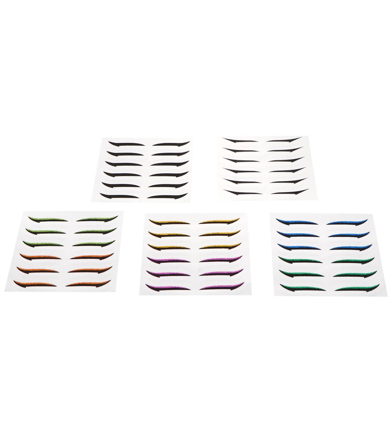 CANIGHT 36 Pairs Glitter Eyeliner DIY Eyelid Tape Double-sided Tape Eyeshadow Tape Eye Line Strip Sticker - Buy Online on GoSupps.com