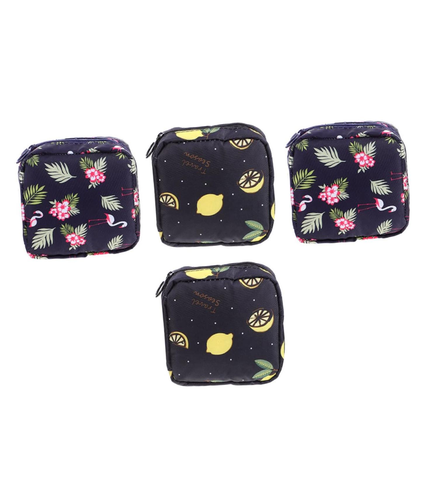 GLEAVI Sanitary Napkin Storage Bag Set - Travel Organizer for Girls, Menstrual Period Gifts - Portable Mini Purse Zipper Wallet - Navy (8 Pcs) - Buy Online on GoSupps.com