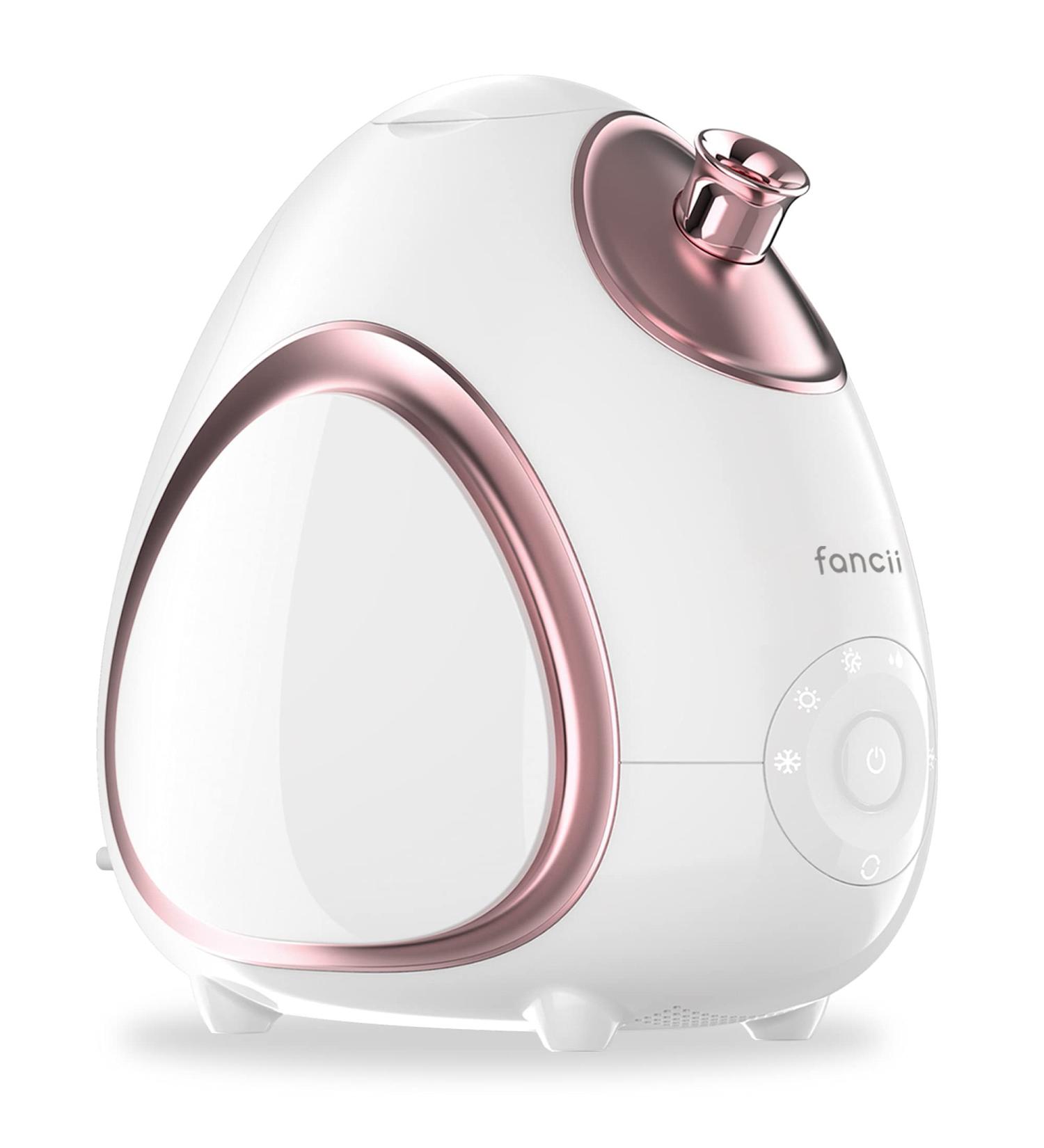 Fancii Nano Ionic Facial Steamer Hot & Cool with Aromatherapy - 30 Min Steam Time, 6 Spa Settings - Professional Home Face Sauna for Moisturizing & Pore Cleansing - Buy Online on GoSupps.com