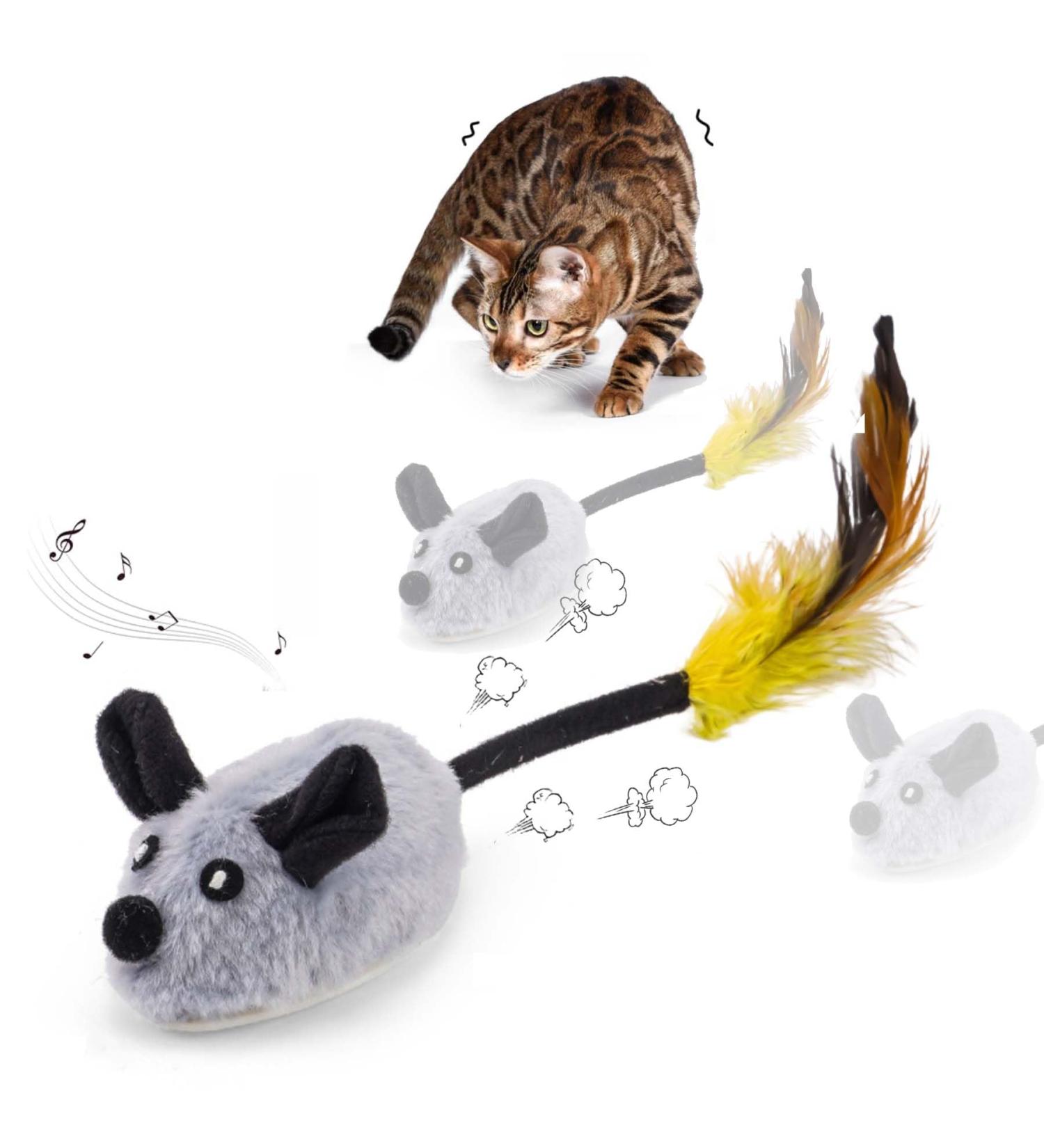 Shengruili Electric Mouse Cat Toy - Interactive Gray Toy for Cats Perfect for Boredom Relief & Playtime - Shop Now! - Buy Online on GoSupps.com
