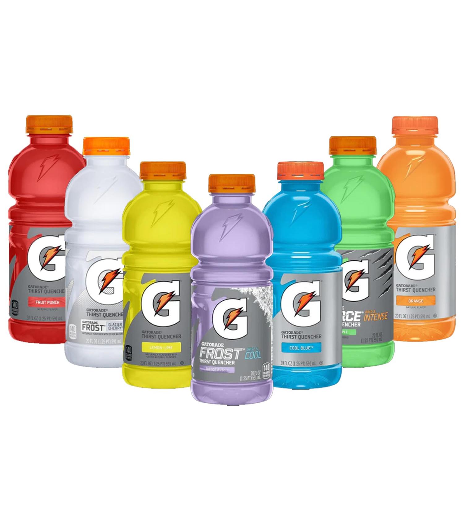 Gatorade Sports Drinks Variety Pack - Electrolyte Beverage 591ml Each Pack of 7 Random Mixed - Hydration for Athletes