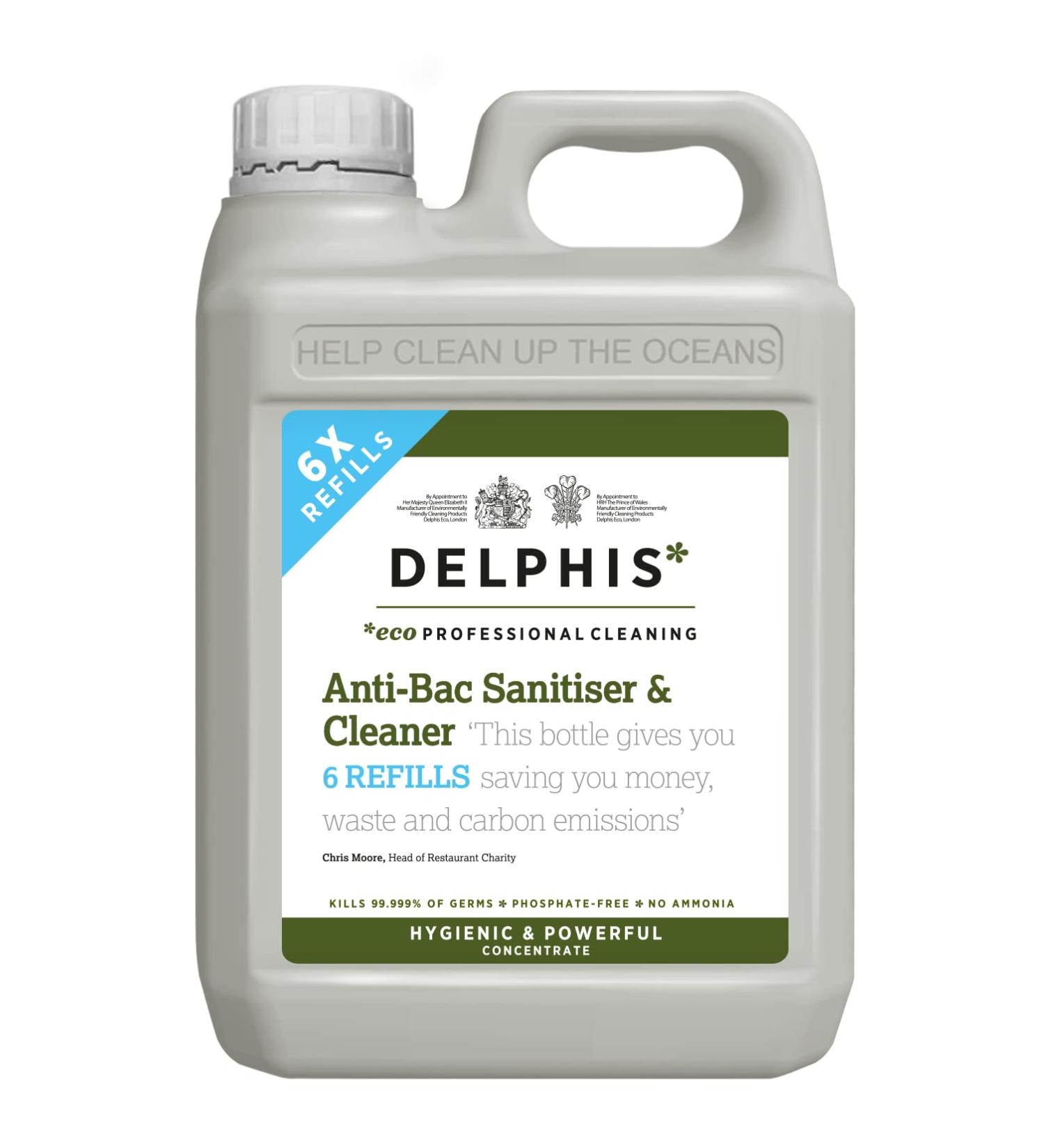 Delphis Eco Antibacterial Kitchen Surface Cleaner | 2L Concentrate | Kills 99.999% of Bacteria & Viruses incl. Enveloped Viruses 2 l (Pack of 1) - Buy Online on GoSupps.com