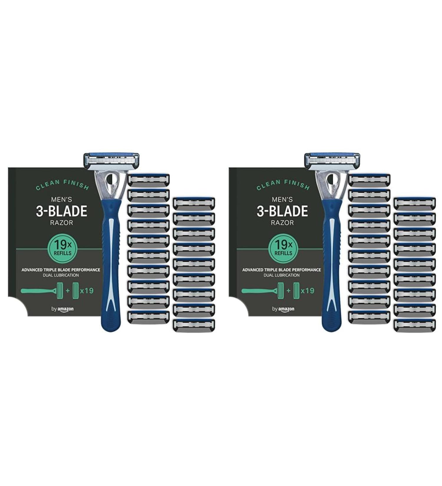 Buy Amazon Male Razor 3 Blades - 20 Pieces (2 Pack) with Replacement Blades for a Smooth Shave - International Shipping Available - Buy Online on GoSupps.com