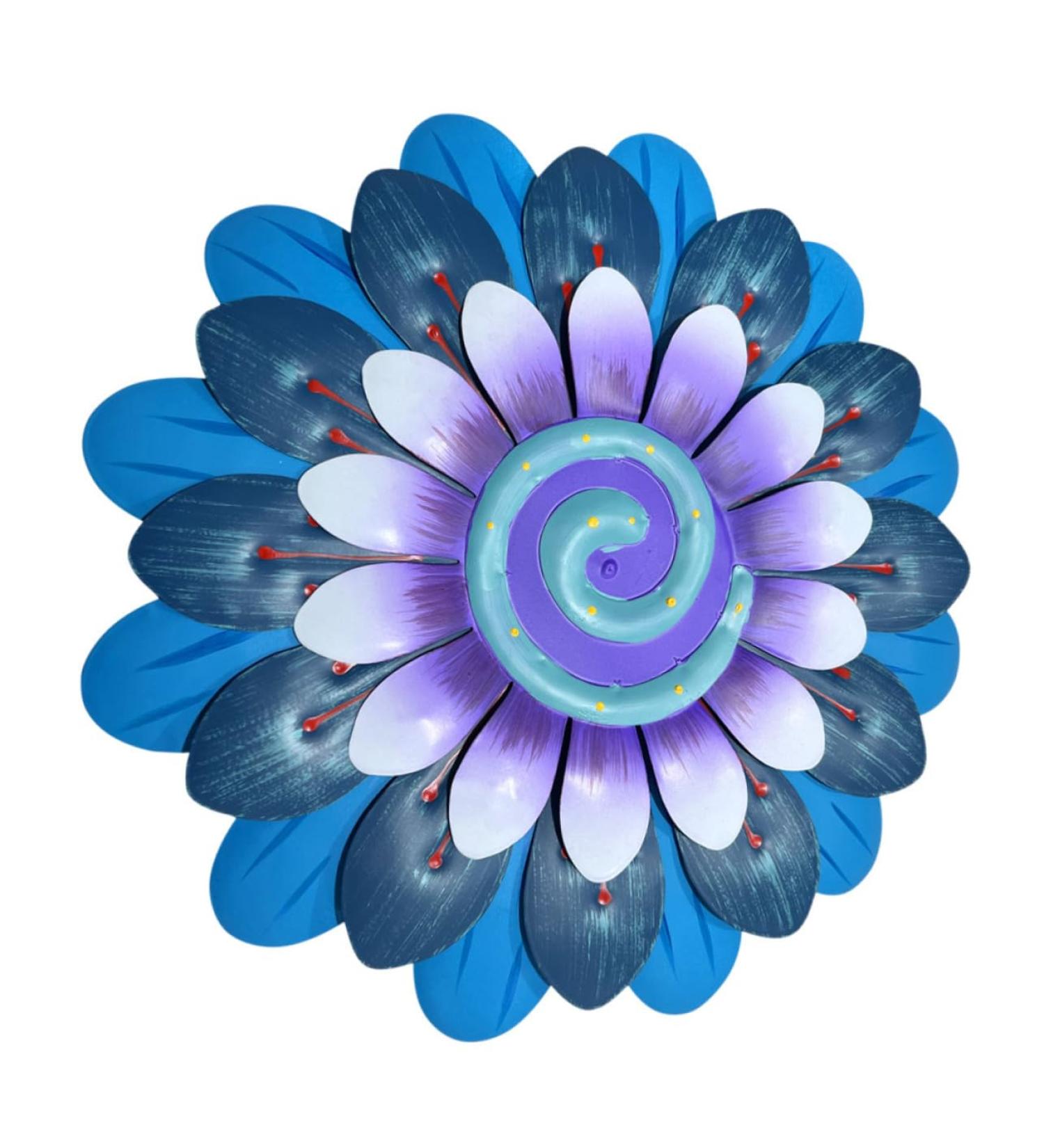 Kisangel Sunflower Decoration Floral Wall Decor Wall Decorations Flower Wall Art Decorative Flower Outdoor 3d Blue 29.50X29.50X3.00CM - Buy Online on GoSupps.com