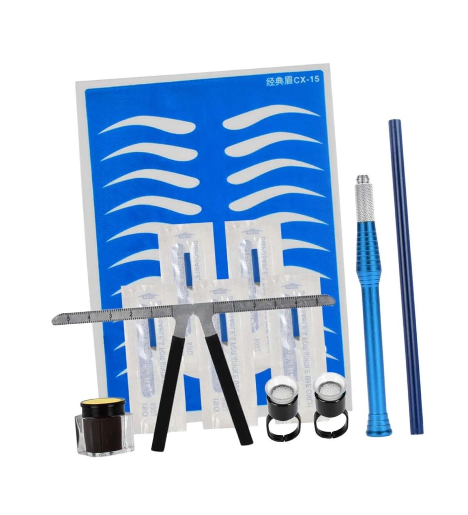 Outanaya Coffee Cup Pigment and Manual Positioning Pencil Pen Dark Rings Eyebrow Kit Skin Ruler Three-point - Buy Online on GoSupps.com