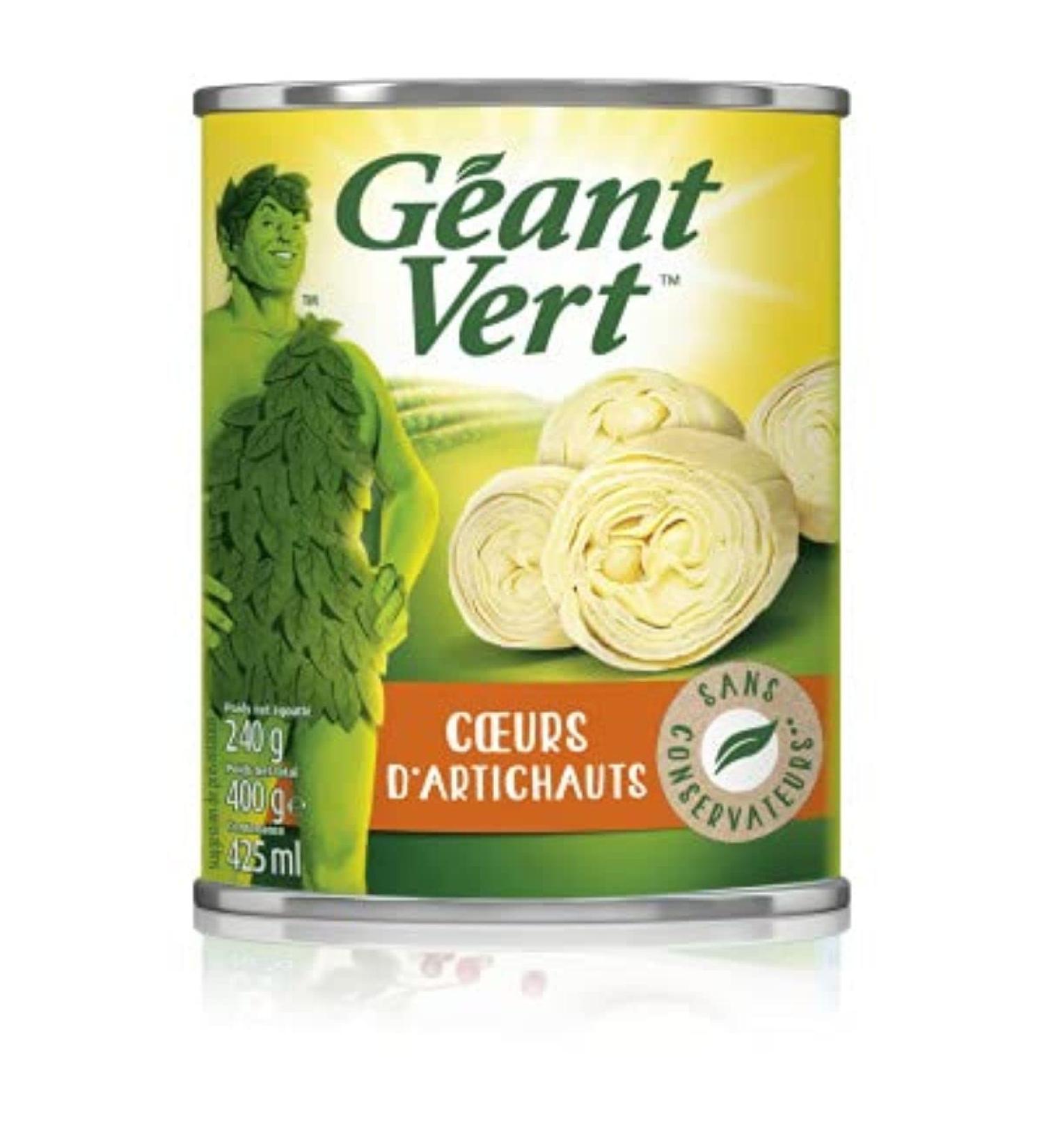 Giant Green Artichoke hearts - 240 g net drained box