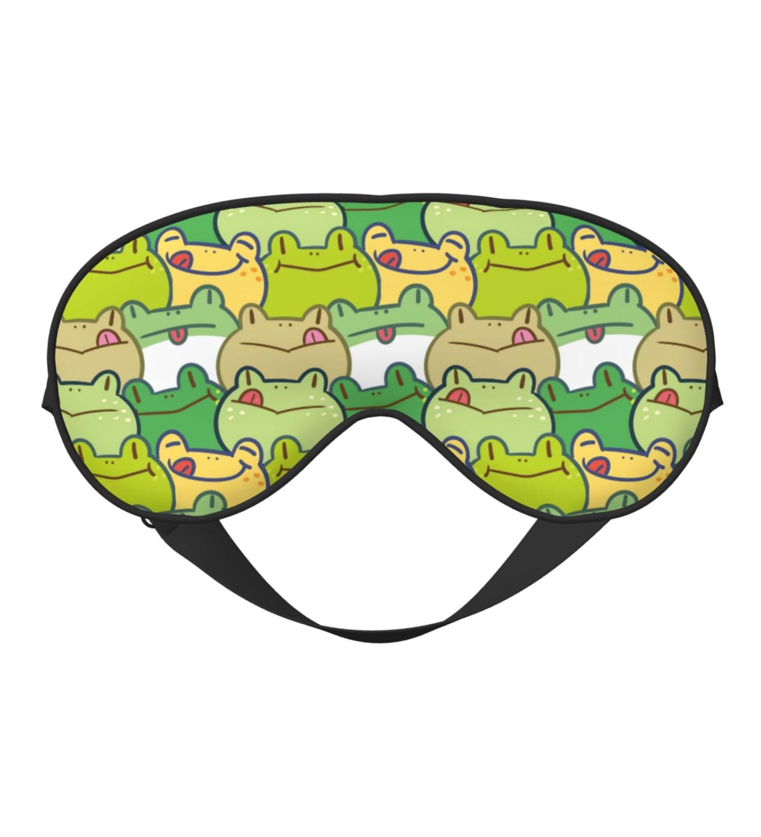 Buy Cartoon Frog Sleep Mask - Adjustable Double-Sided Eye Covers for Perfect Sleep & Reduced Eye Edema | Fast International Shipping - Buy Online on GoSupps.com
