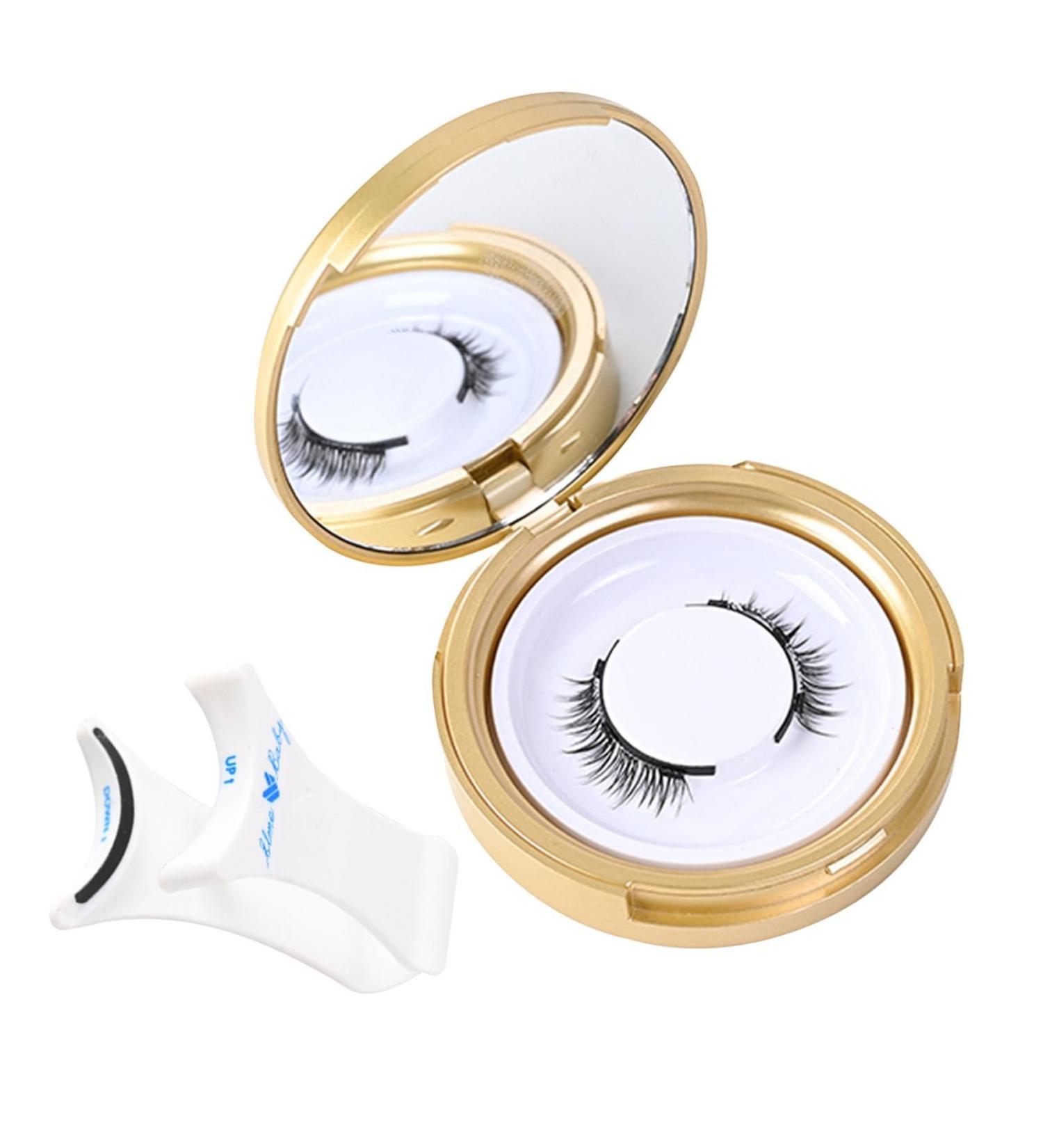 No Glue False Eyelashes False Reusable Lashes - Natural Look No Glue Needed Magnetic Beauty Accessory Effortless Application For Women & Girls - Buy Online on GoSupps.com