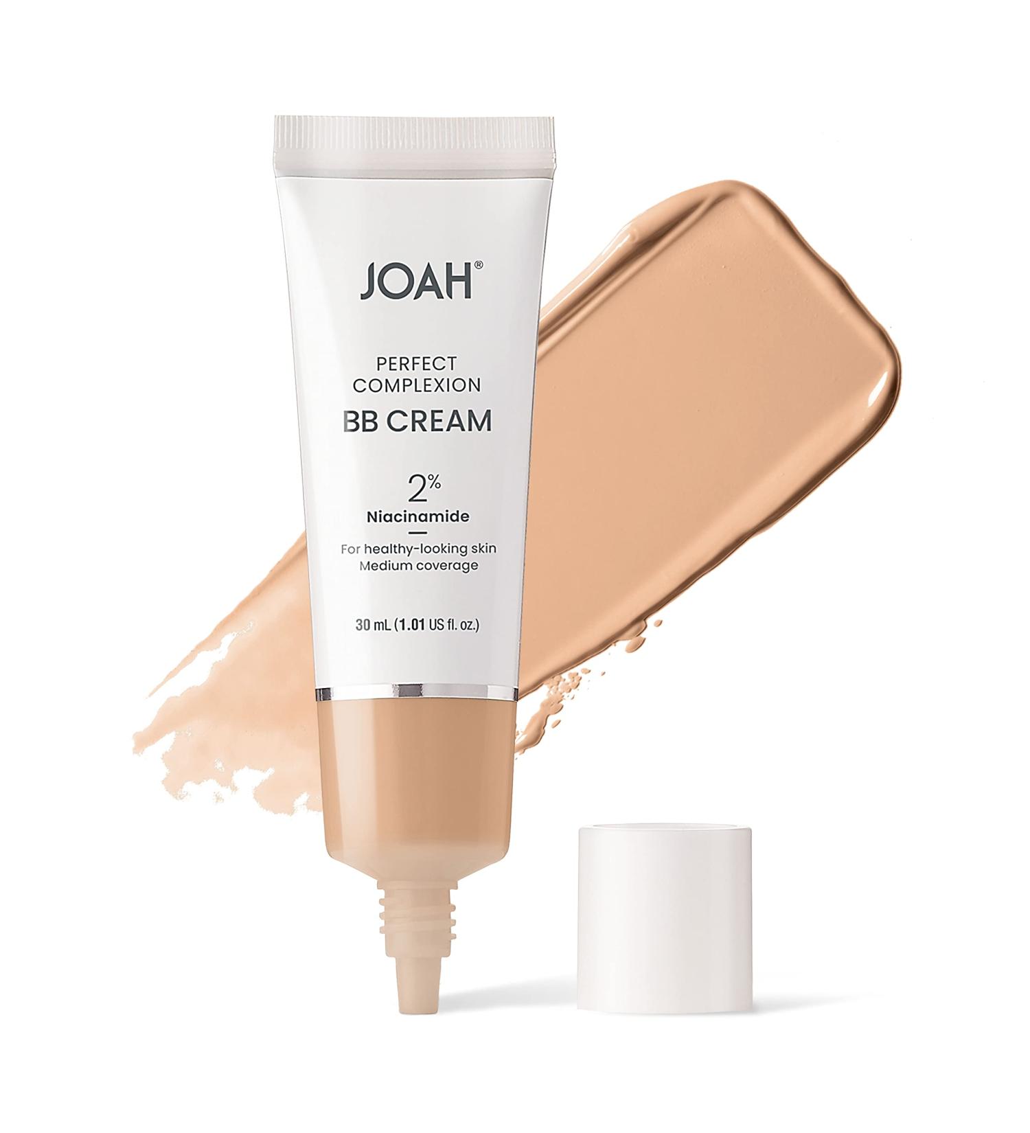JOAH Perfect Complexion BB Cream with Hyaluronic Acid and Niaciminade Korean Makeup with Medium Buildable Coverage Evens Skin Tone Lightweight Semi Matte Finish Tan with Neutral Undertones (Light with Cool Undertones) - Buy Online on GoSupps.com