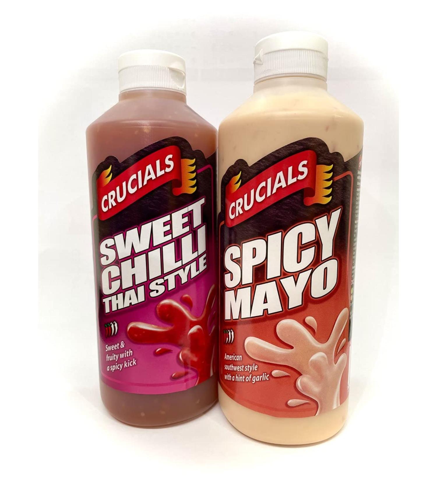 Crucials 2 Pack Crucials (Thai & Spicy Sweet Chilli Sauce) - 500ml (Kebab Seasoning Mix)