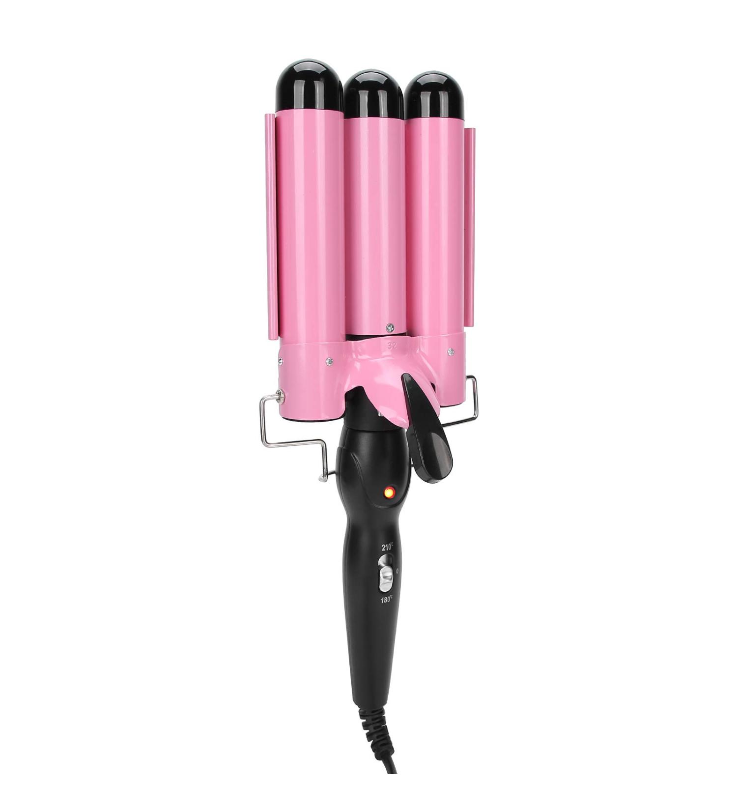 Frizz And Electric Hair Curler Hair Curling Iron Wand for Home Woman (32mm) US Plug Pink 32mm - Buy Online on GoSupps.com