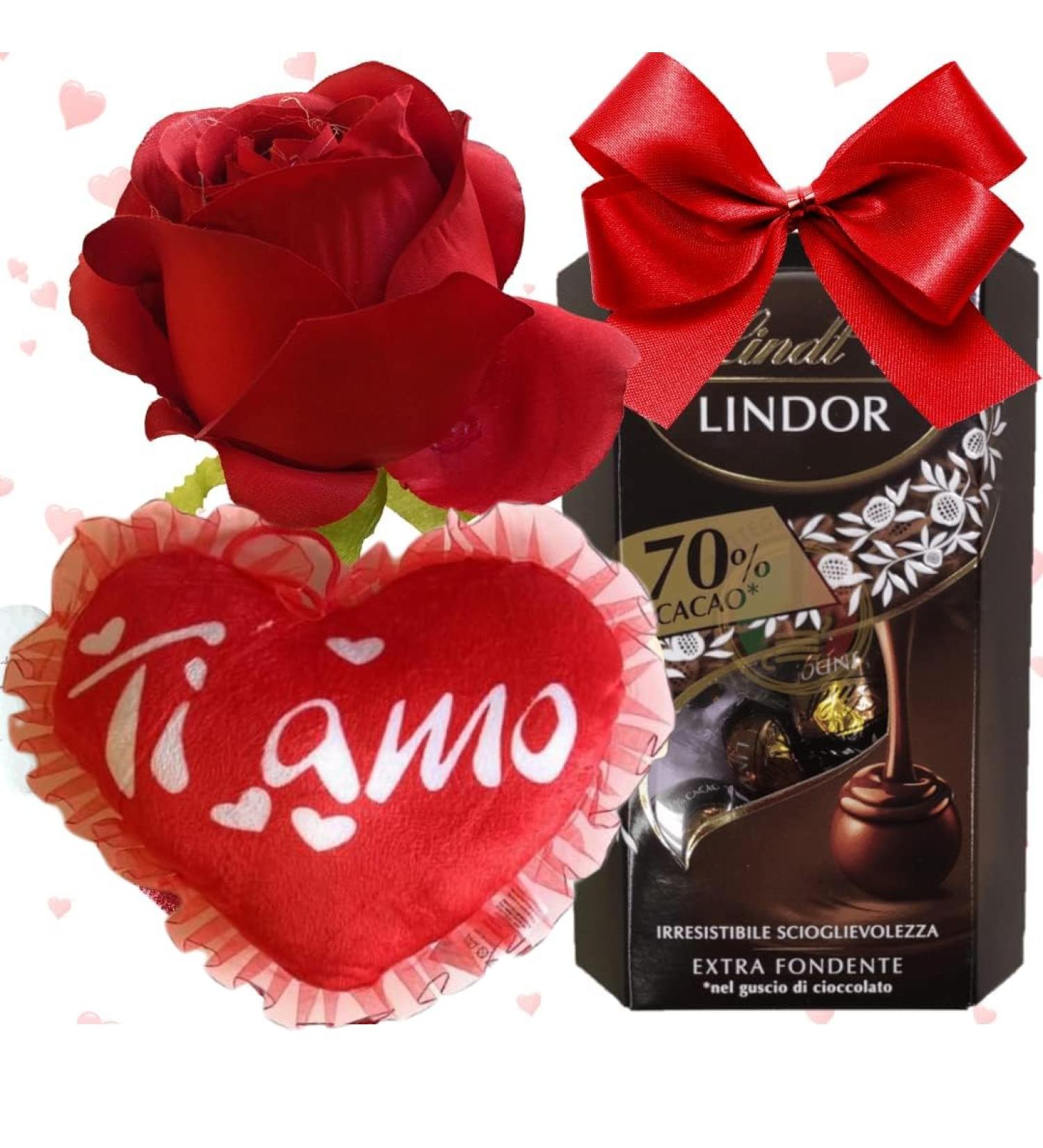 Mother's Day Gift 2024-200gr Fondant + Mother's Heart Cushion Decoration + Artificial Red Rose (DARK) - Buy Online on GoSupps.com