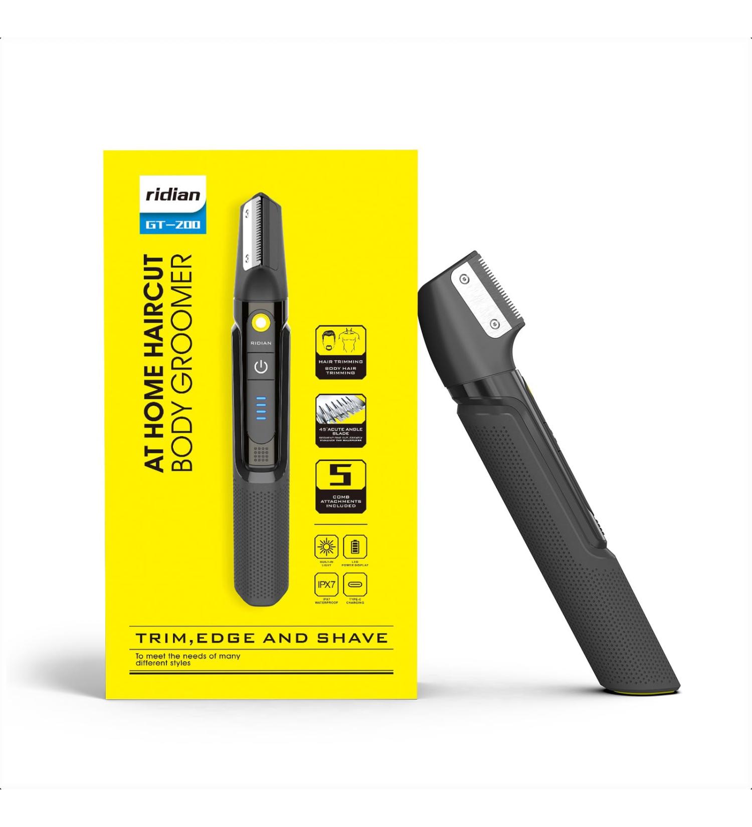 Premium Cordless Electric Body Groomer for Men - Wet/Dry Full Body Razor for Beard Face Chest & Sensitive Areas - Buy Online on GoSupps.com