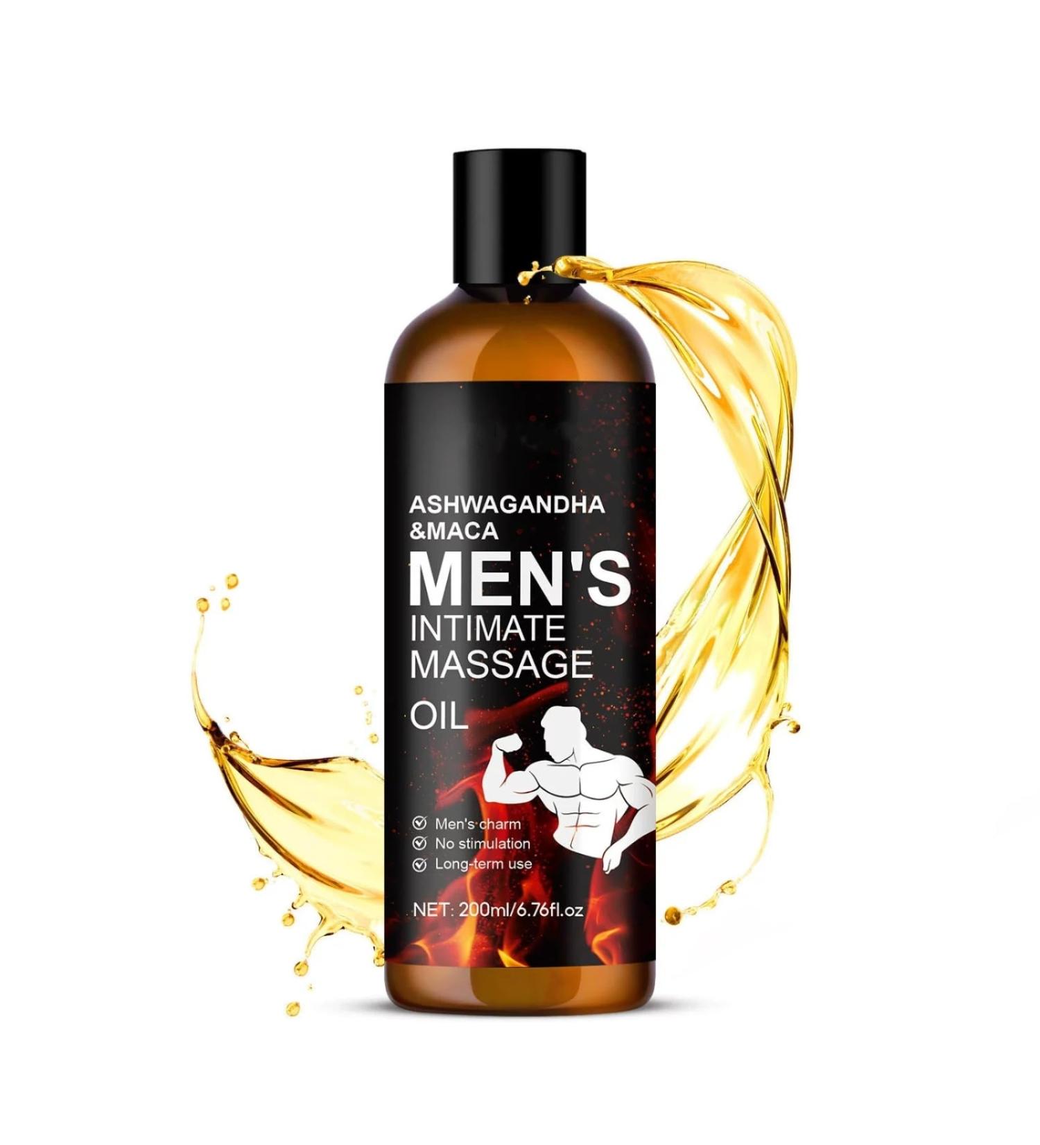 XJBD Day Night Body Oil for Men with Ashwagandha & Maca - 200ml Natural Body Massage Oil for Couples Natural Intimate Massage Oil for Private Care Relaxation & All Skin Types - Buy Online on GoSupps.com