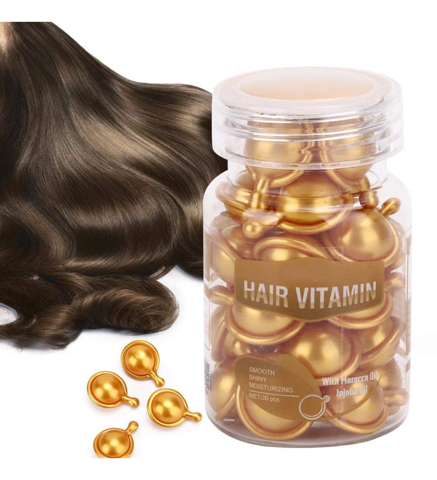 Buy Premium Hair Care Vitamin Capsules for Frizz Control & Moisture - Anti-Dryness Essential Oil for Healthy Hair - Buy Online on GoSupps.com
