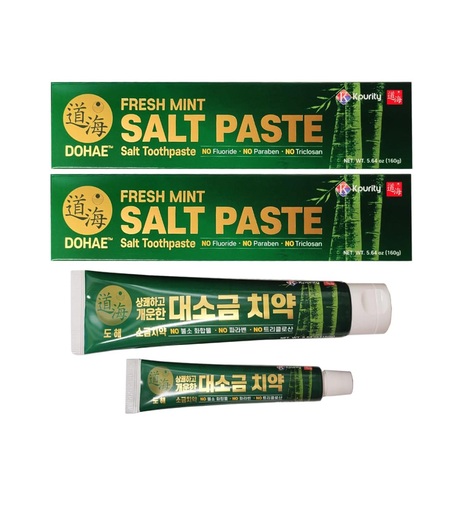 Kpurity 2 Pack of Fresh Mint Bamboo Salt Toothpaste 160g (11.28 (Pack of 2) Fresh Mint) - Buy Online on GoSupps.com