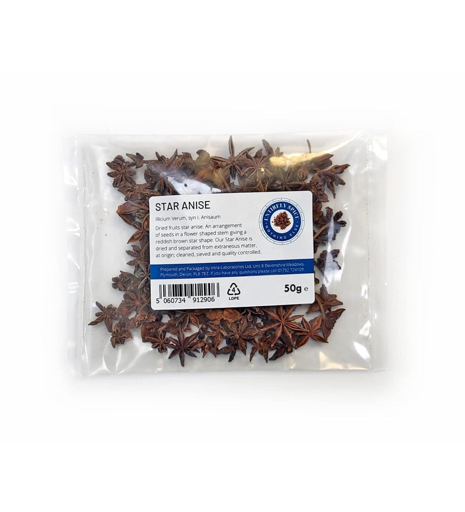 Premium Quality Star Anise 50g - Food Grade, Entirely Ingredients - Buy Online on GoSupps.com