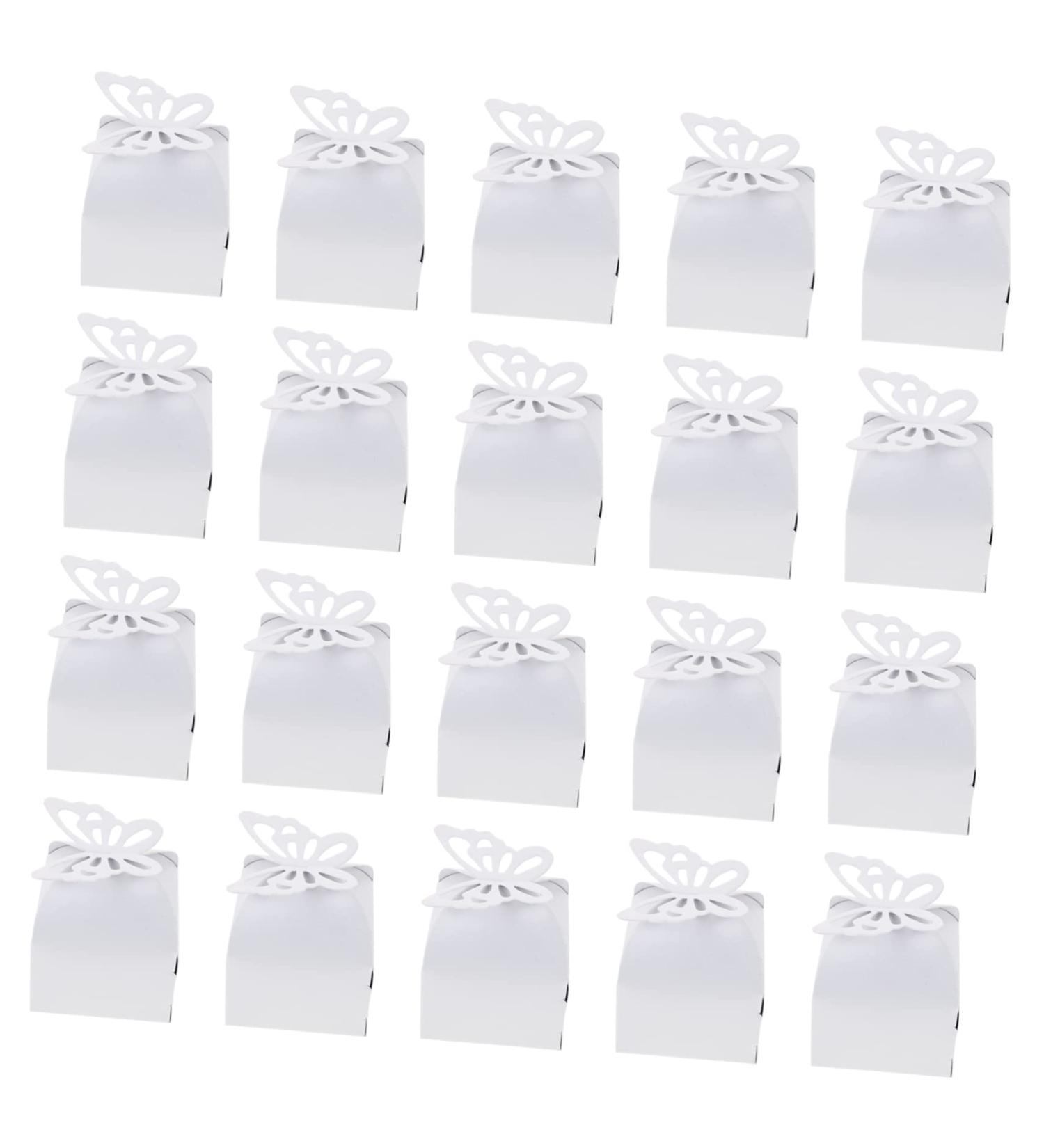 SKISUNO Bath 50pcs Folding Candy Box Boxes Holders Favor Boxes Folding Candy Containers Mini Small 10x6cm White - Buy Online on GoSupps.com