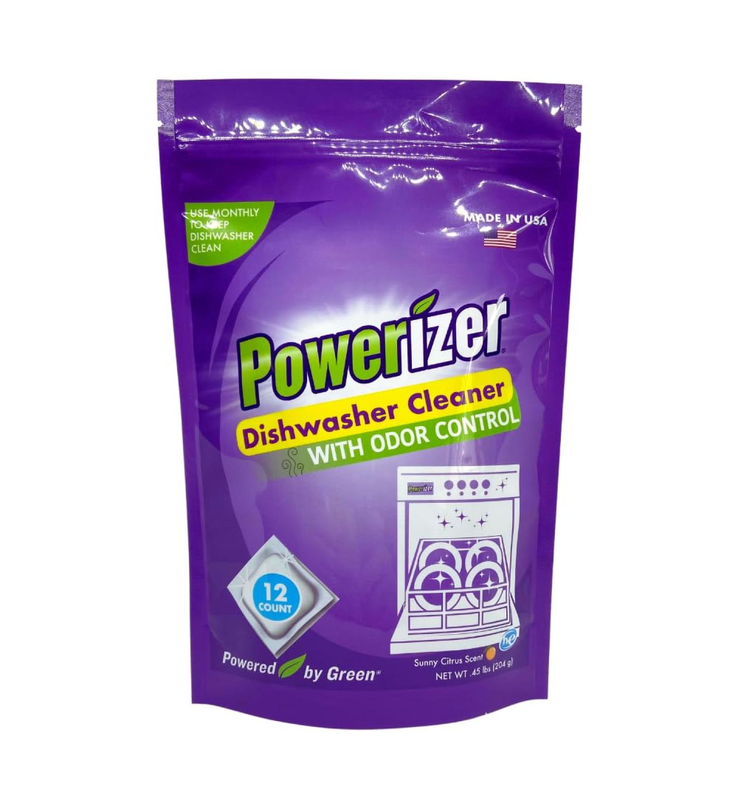 Powerizer Dishwasher Cleaner - 12 Eco-Friendly Pods | Removes Grease Stains & Odors | Compatible with All Dishwashers for Sparkling Clean Dishes - Buy Online on GoSupps.com