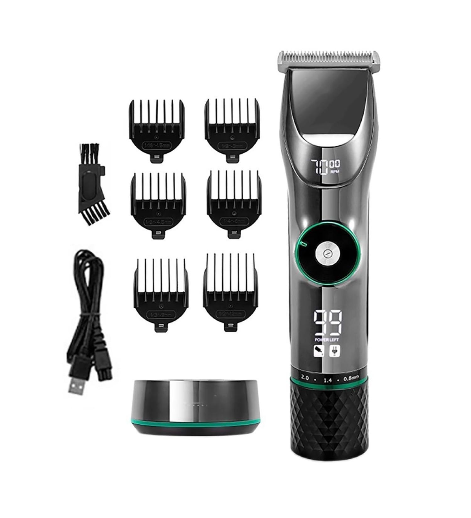 Buy Professional Hair Clippers for Men - Cordless Rechargeable Beard & Body Trimmer Kit | Strong Power Barber Tools - Buy Online on GoSupps.com