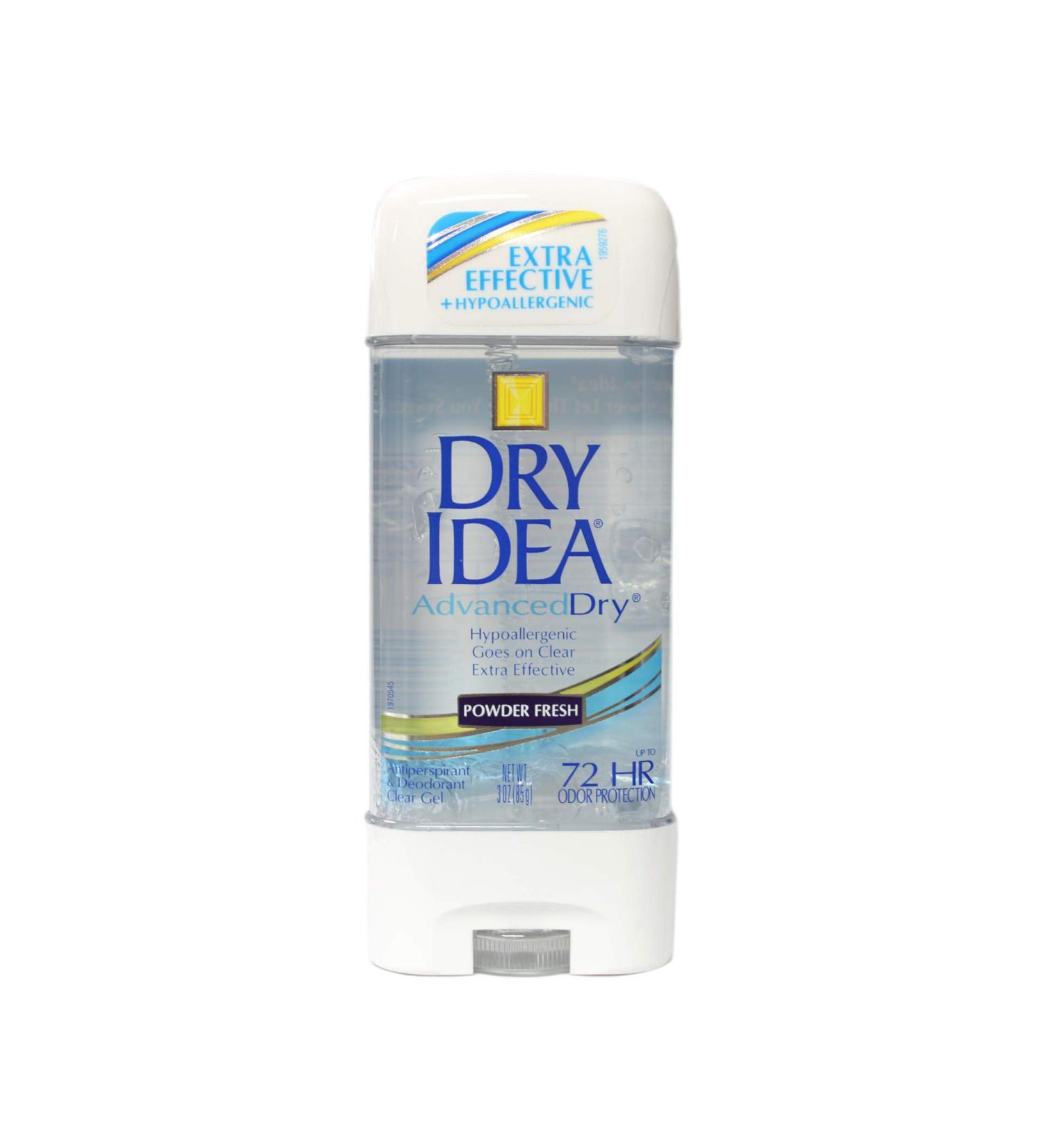 Dry Idea Advanced Dry Antiperspirant & Deodorant Clear Gel Powder Fresh 3 oz (Pack of 4) by Dry Idea