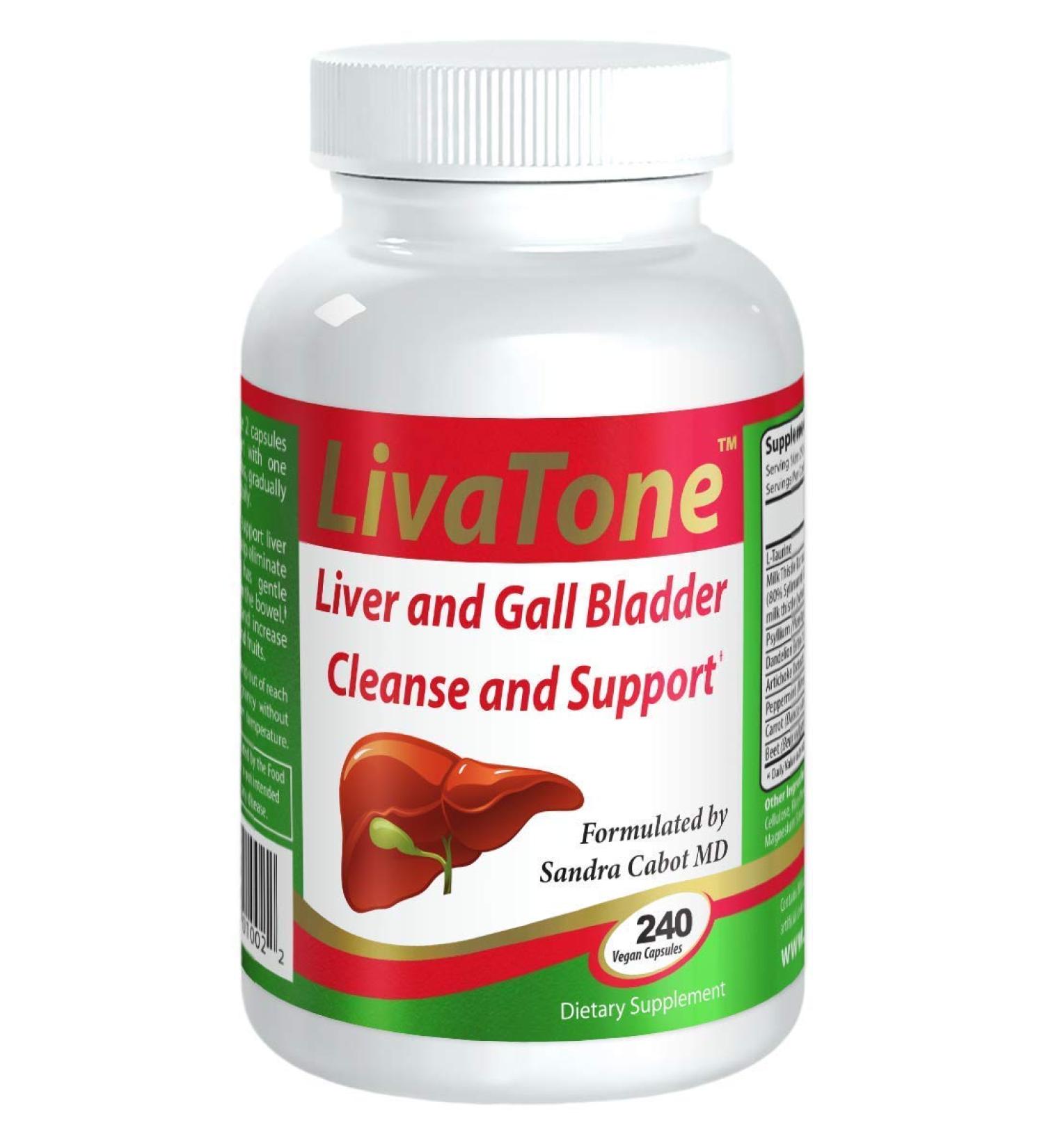 Livatone Liver and Gallbladder Cleanse Dr. Formulated Liver Cleanse and Detox Pills Milk Thistle & Antioxidants (240 Capsules)
