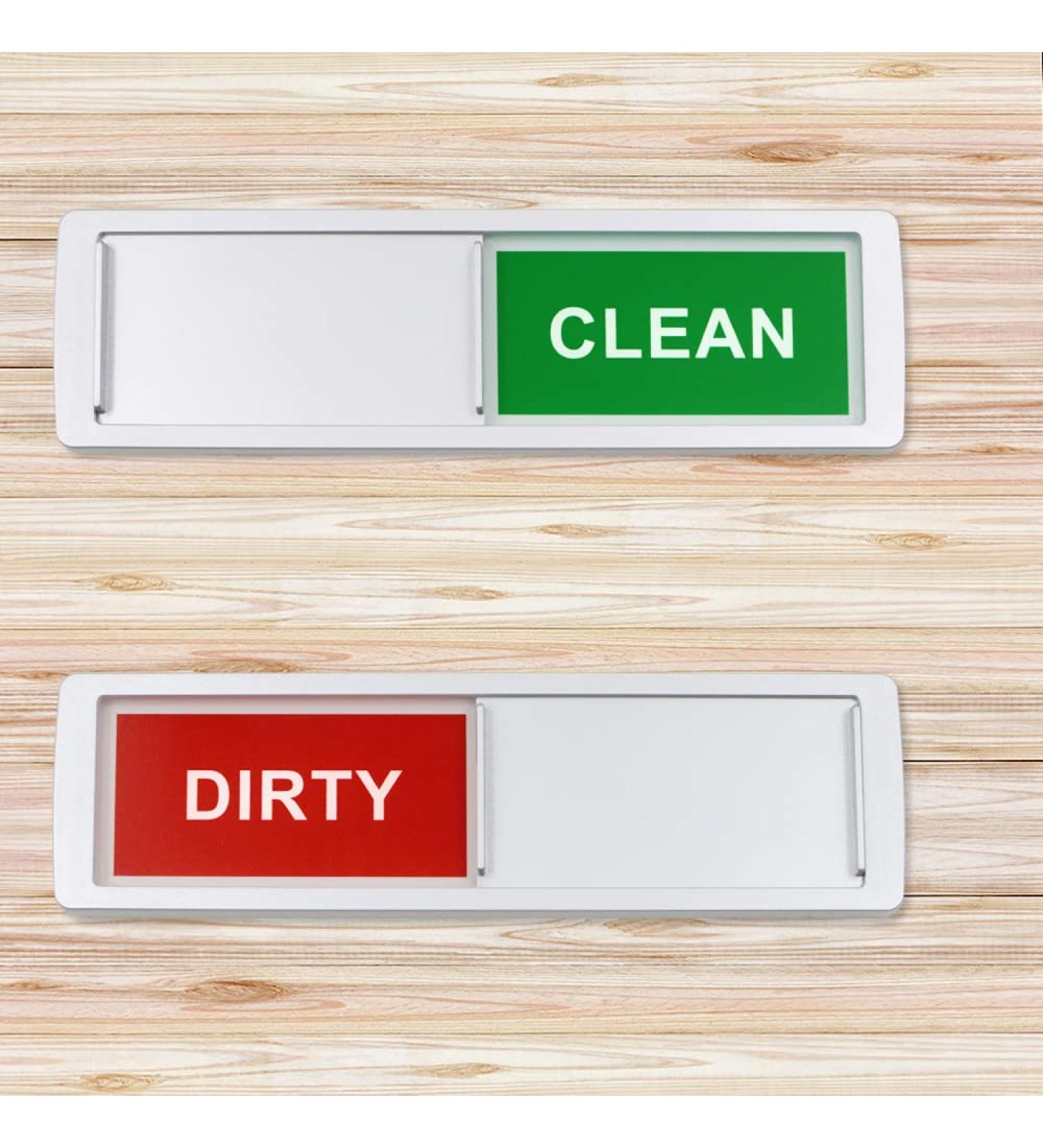 2 Pieces Dishwasher Clean Dirty Sign Slide Clean Dirty Indicator Easy to Read Clean Dirty Sign with Clear Bold and Colored Text for Dishwasher silver - Buy Online on GoSupps.com