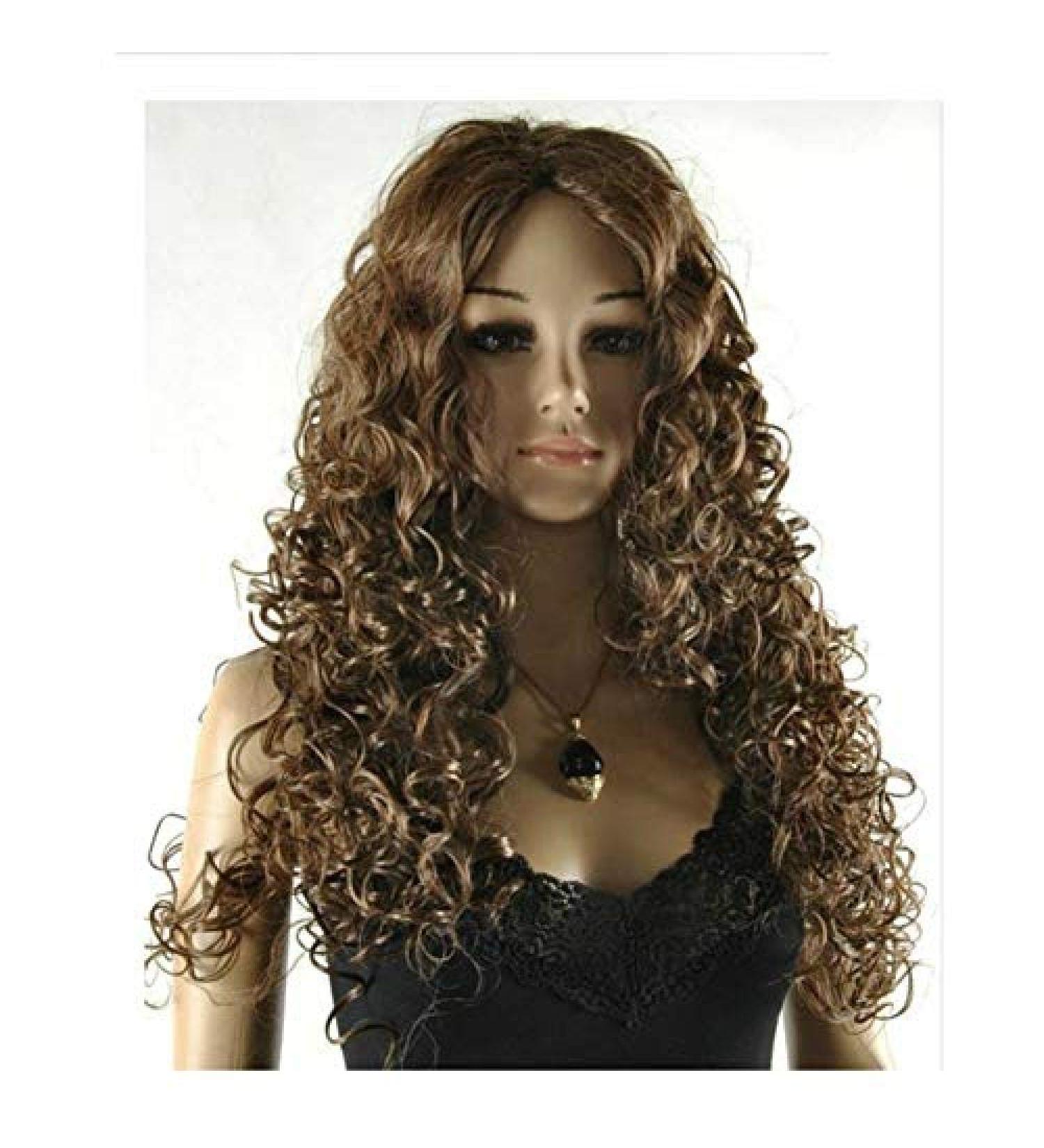 BGHJUE Lace Front Wig for Brown Women - High Density Heat Resistant Long 60cm Curly Hair - Buy Online on GoSupps.com