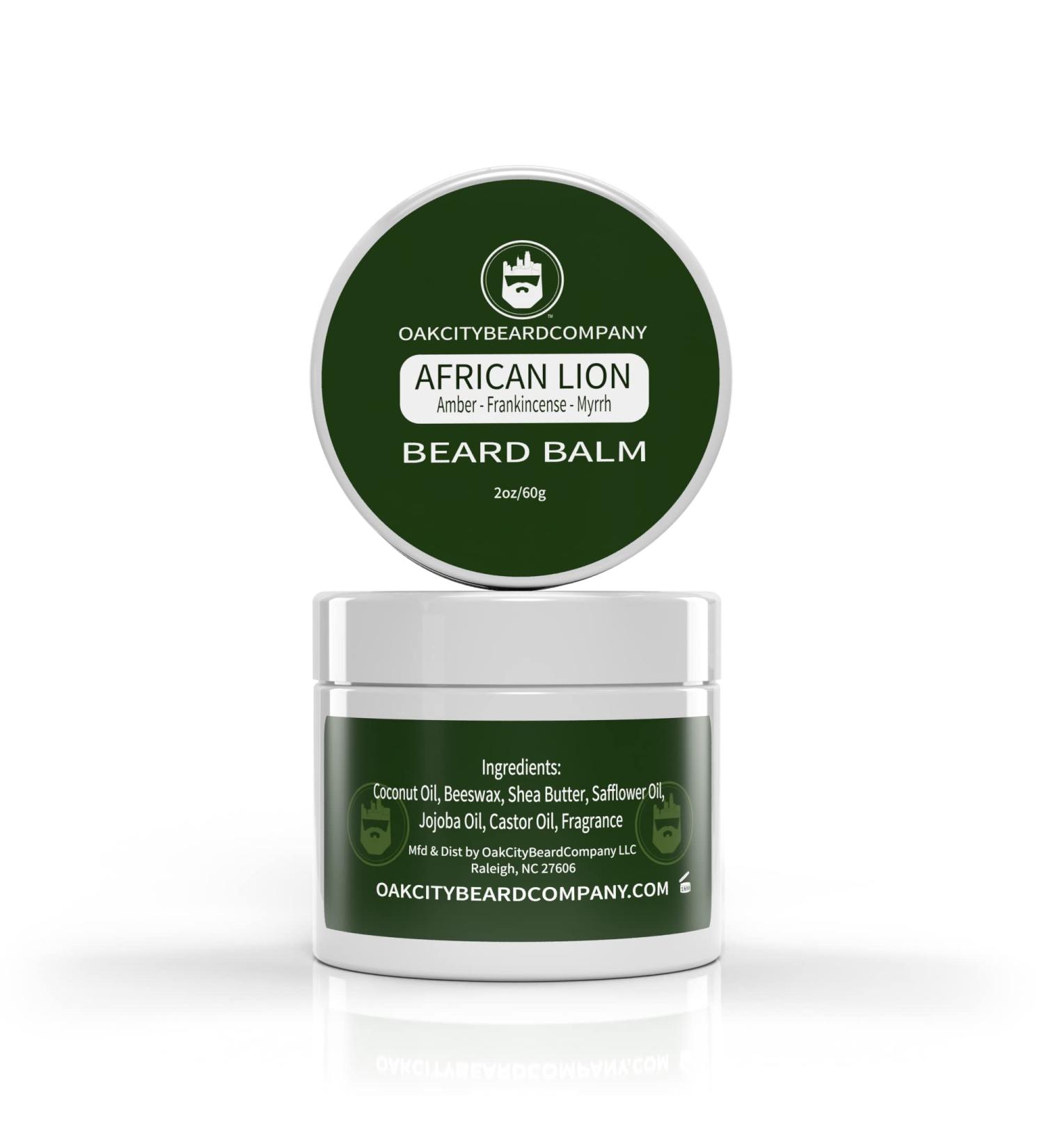 Buy OakCityBeardCo. African Lion Beard Balm - 2oz - Nourishing Amber Frankincense Myrrh Sandalwood & Patchouli Conditioner for Men - International Shipping Available - Buy Online on GoSupps.com