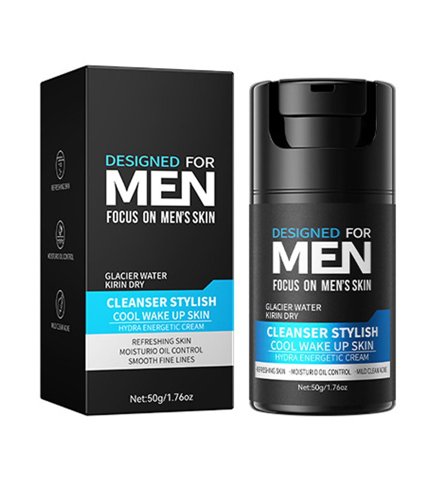 Men's Anti-Aging Face Moisturizer with Hyaluronic Acid | Hydrating Non-Greasy Formula for Firming & Shrinking Pores - 1.76 oz - Buy Online on GoSupps.com
