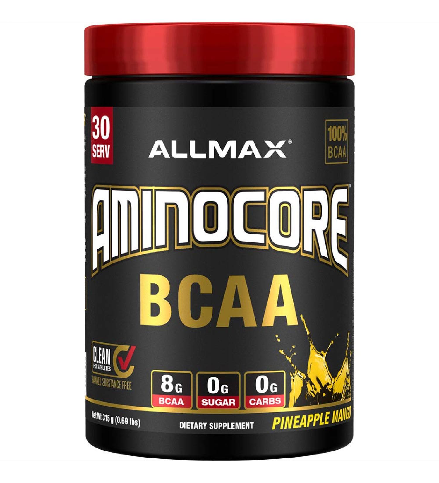 ALLMAX Nutrition AMINOCORE BCAA Pineapple Mango 0.69 lbs | Boost Recovery & Muscle Growth - Buy Online on GoSupps.com