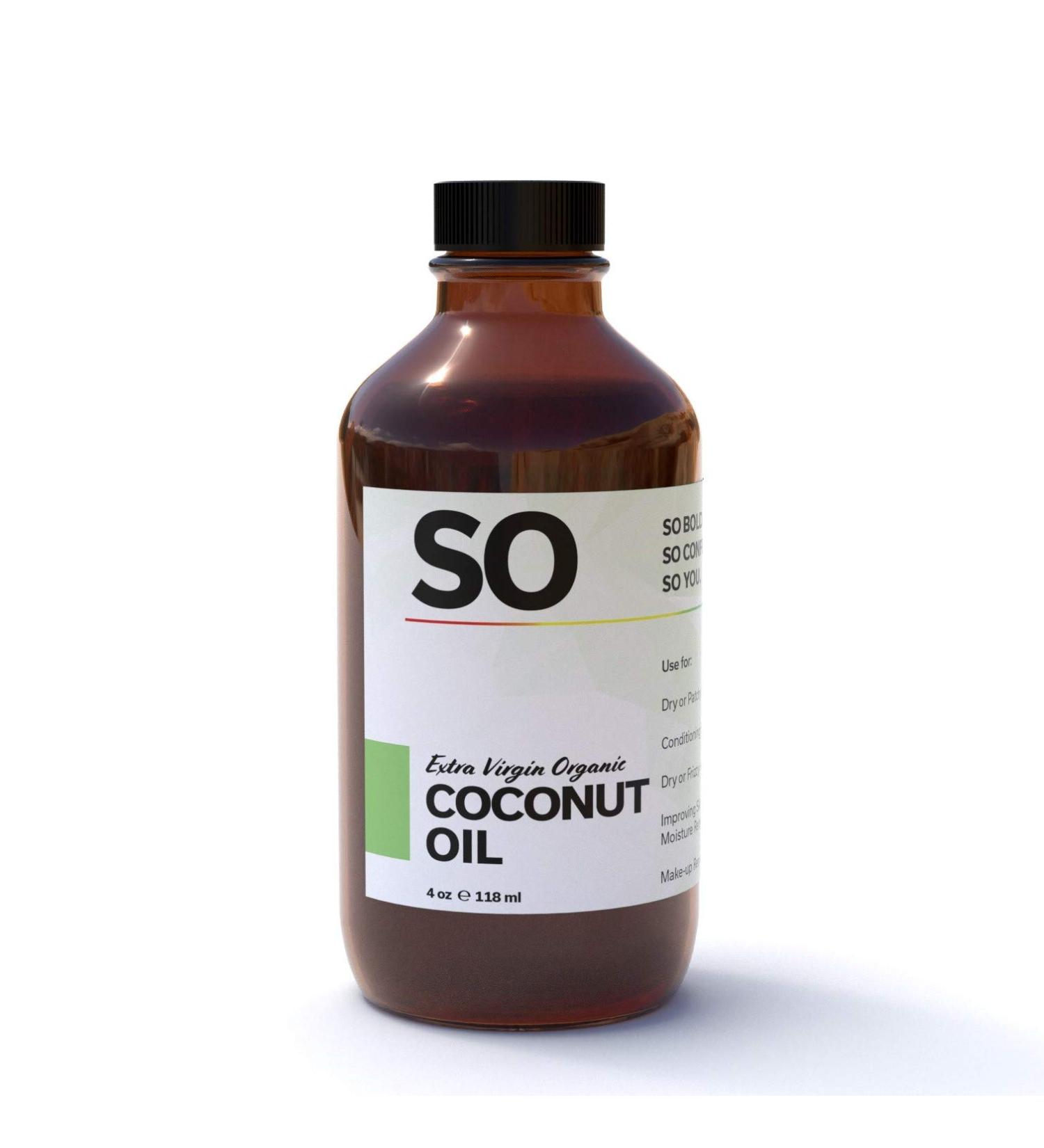 Extra Virgin Organic Coconut Oil 4 oz - Anti-Frizz Scalp & Hair Conditioner - Buy Online on GoSupps.com