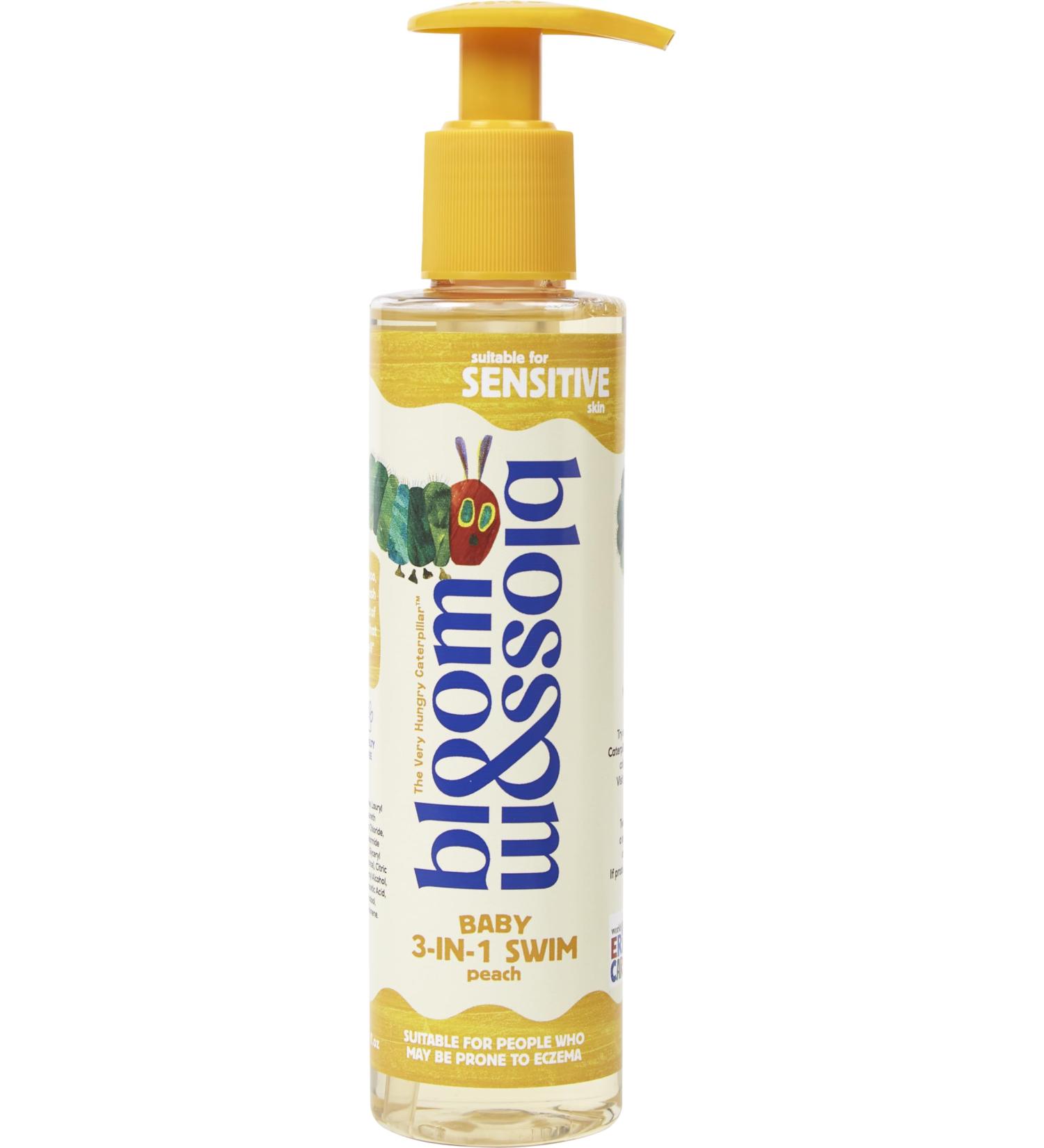 Bloom and Blossom Very Hungry Caterpillar 3-in-1 Baby Shampoo, Conditioner, Body Wash | Peach Scented Post-Swim Wash | Gentle on Sensitive Skin | 200ml - Buy Online on GoSupps.com